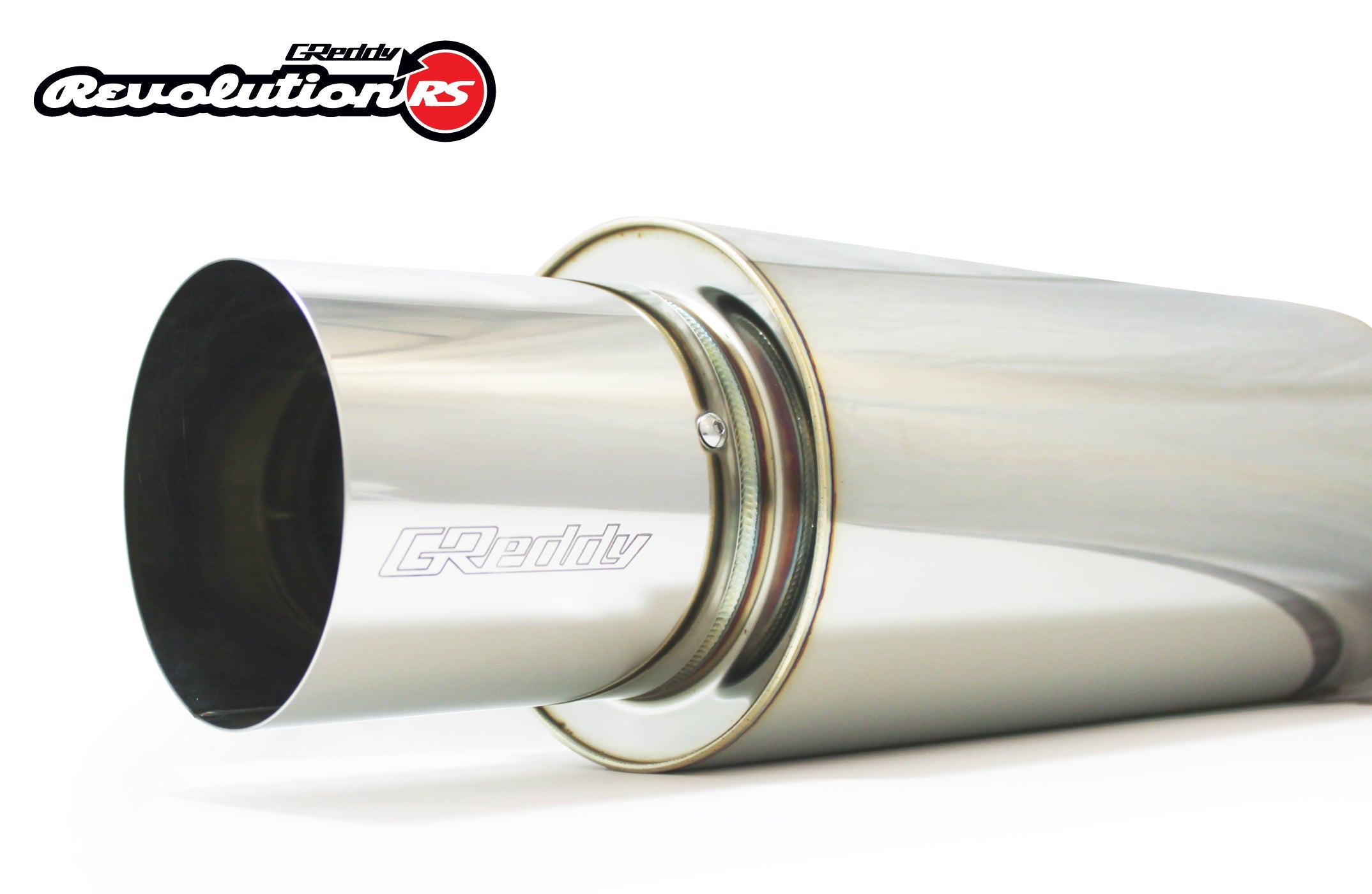 * SALE - REVOLUTION UNIVERSAL MUFFLER 2.5"- 3-BOLT 105MM TIP - (11001126)