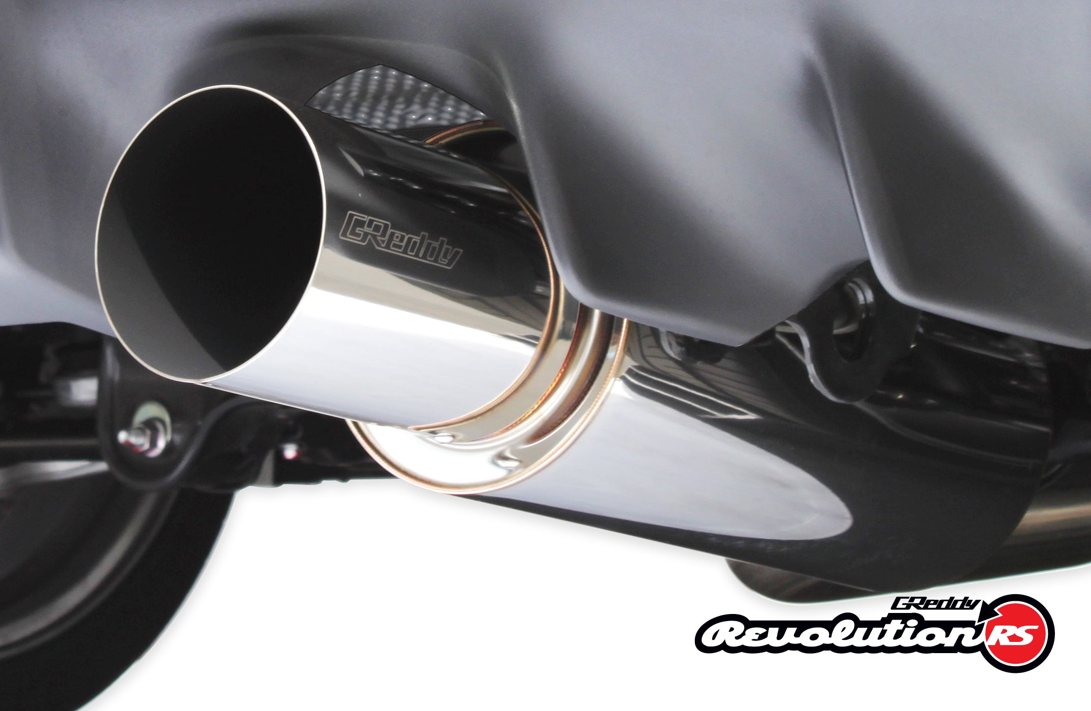 REVOLUTION RS UNIVERSAL MUFFLER 2.5"- 3-BOLT 105MM TIP - (11001126)