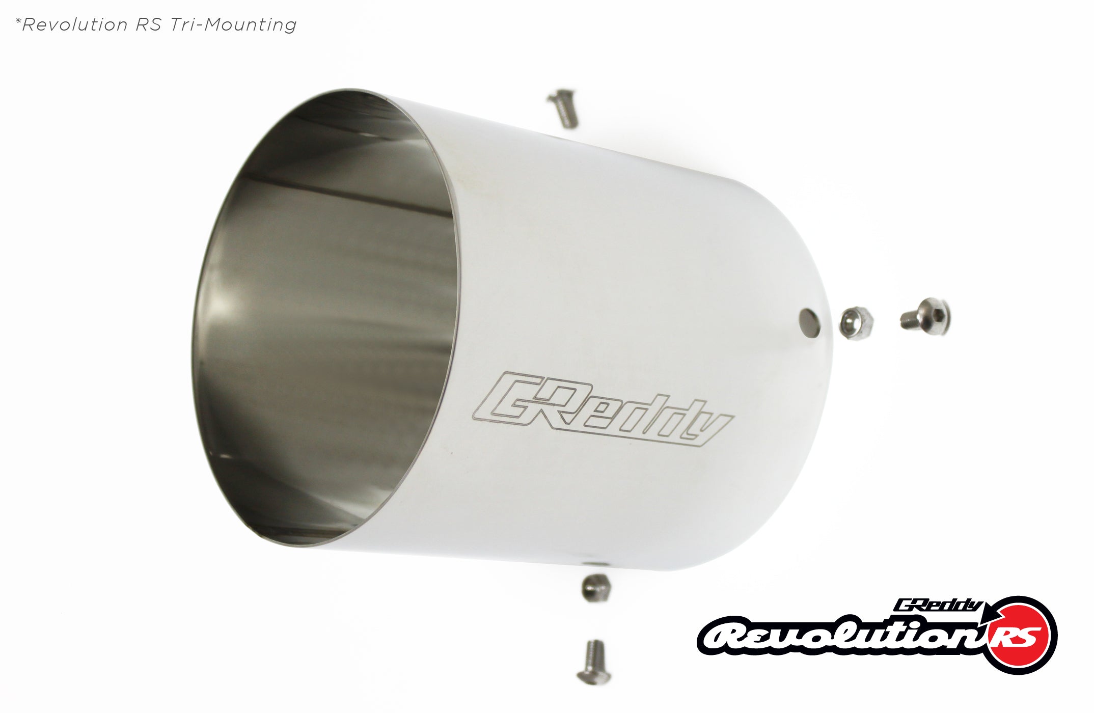 REVOLUTION RS UNIVERSAL MUFFLER 2.5"- 3-BOLT 105MM TIP - (11001126)