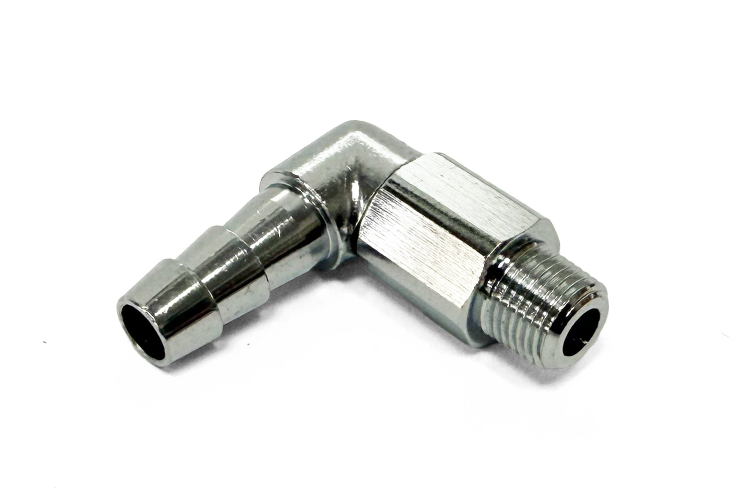 90 DEG HOSE UNION NO.4 8MM - 1/8 SWIVEL BARBED NIPPLE - (11900623)