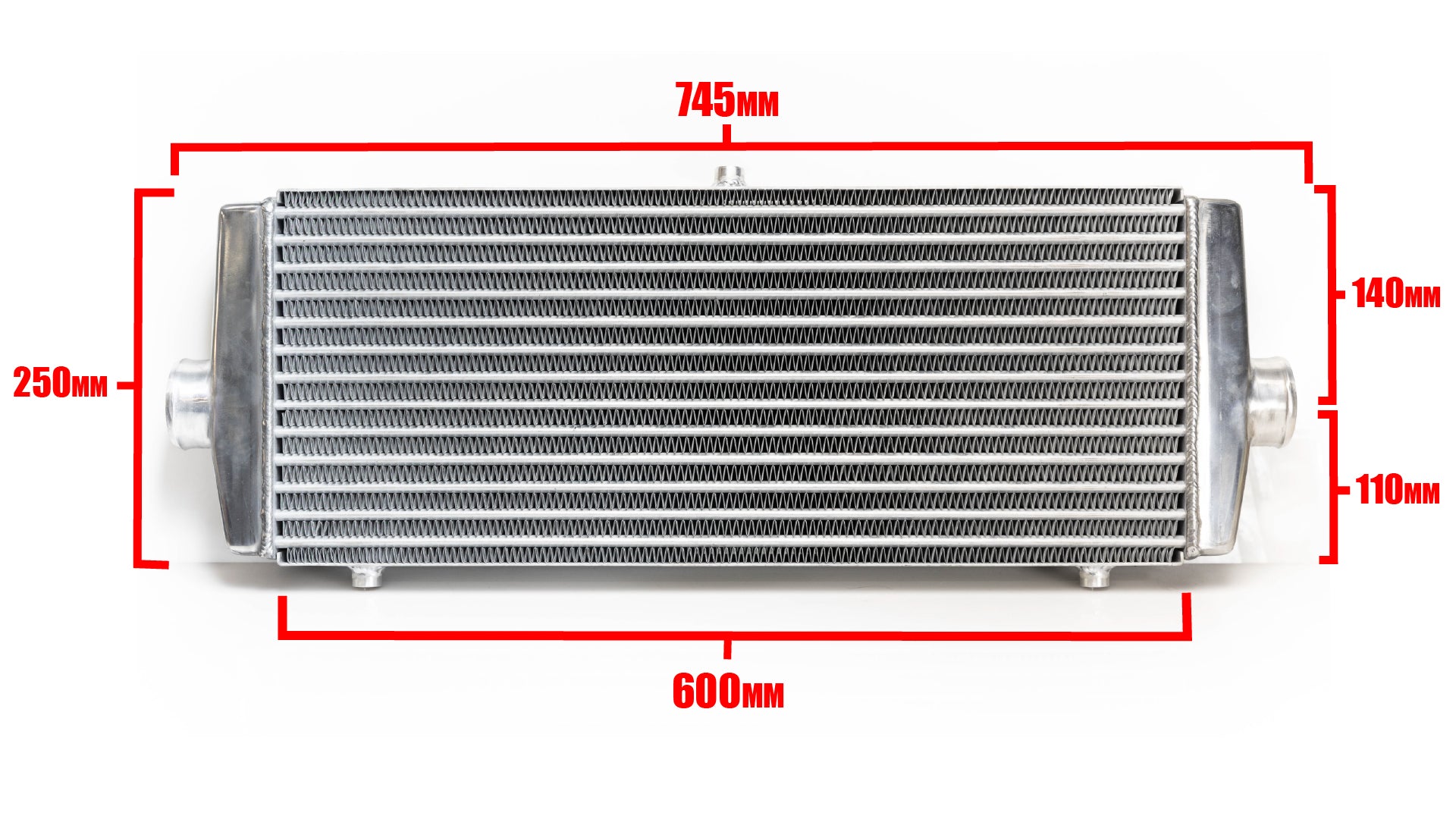 UNIVERSAL INTERCOOLER SPEC TYPE-28, MID 60mm INLET/OUTLET - (12001416)