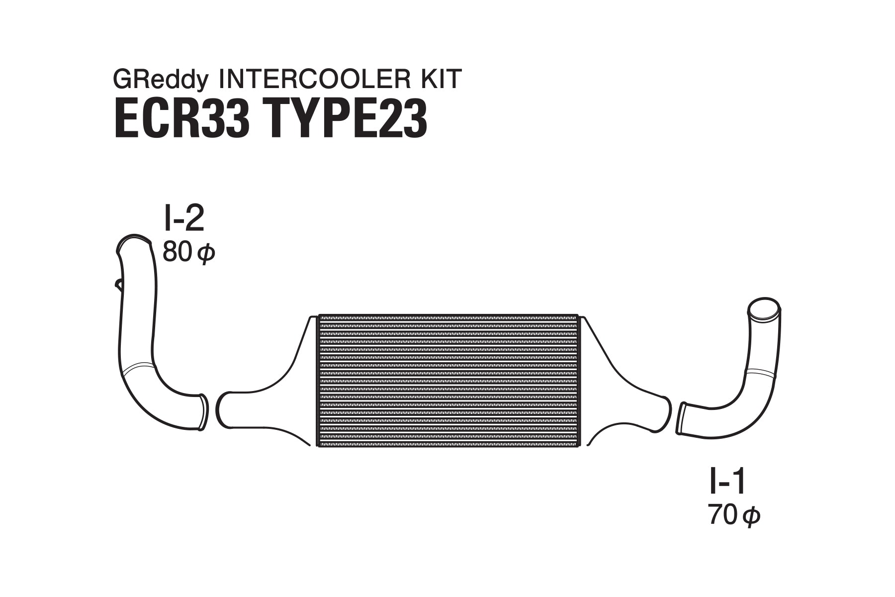 GREDDY INTERCOOLER KIT T-23F FOR GREDDY TURBO & PLENUM ECR33 - (12020206)