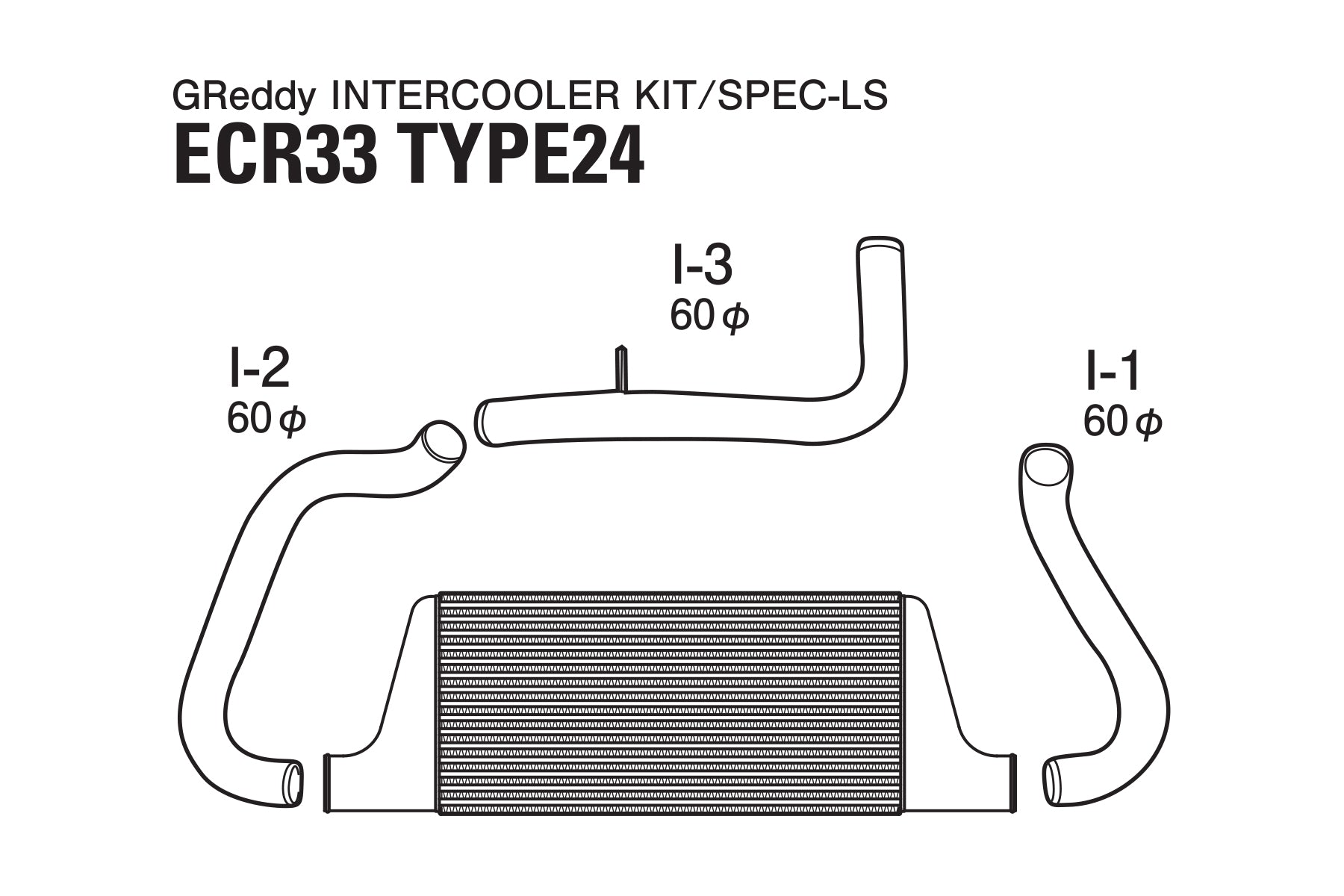 GREDDY INTERCOOLER KIT T-24F ECR33 - (12020212)
