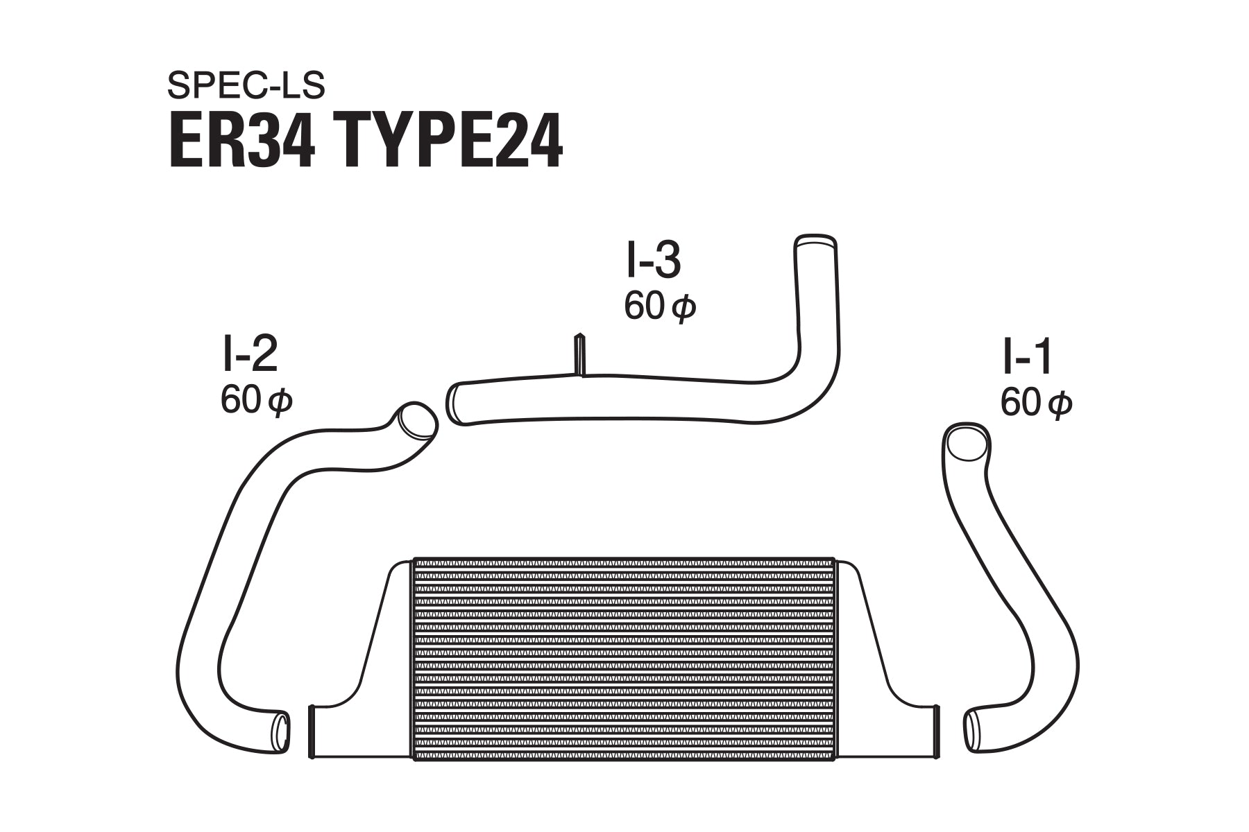 GREDDY INTERCOOLER KIT SPEC-LS T-24 ER34 - (12020488)