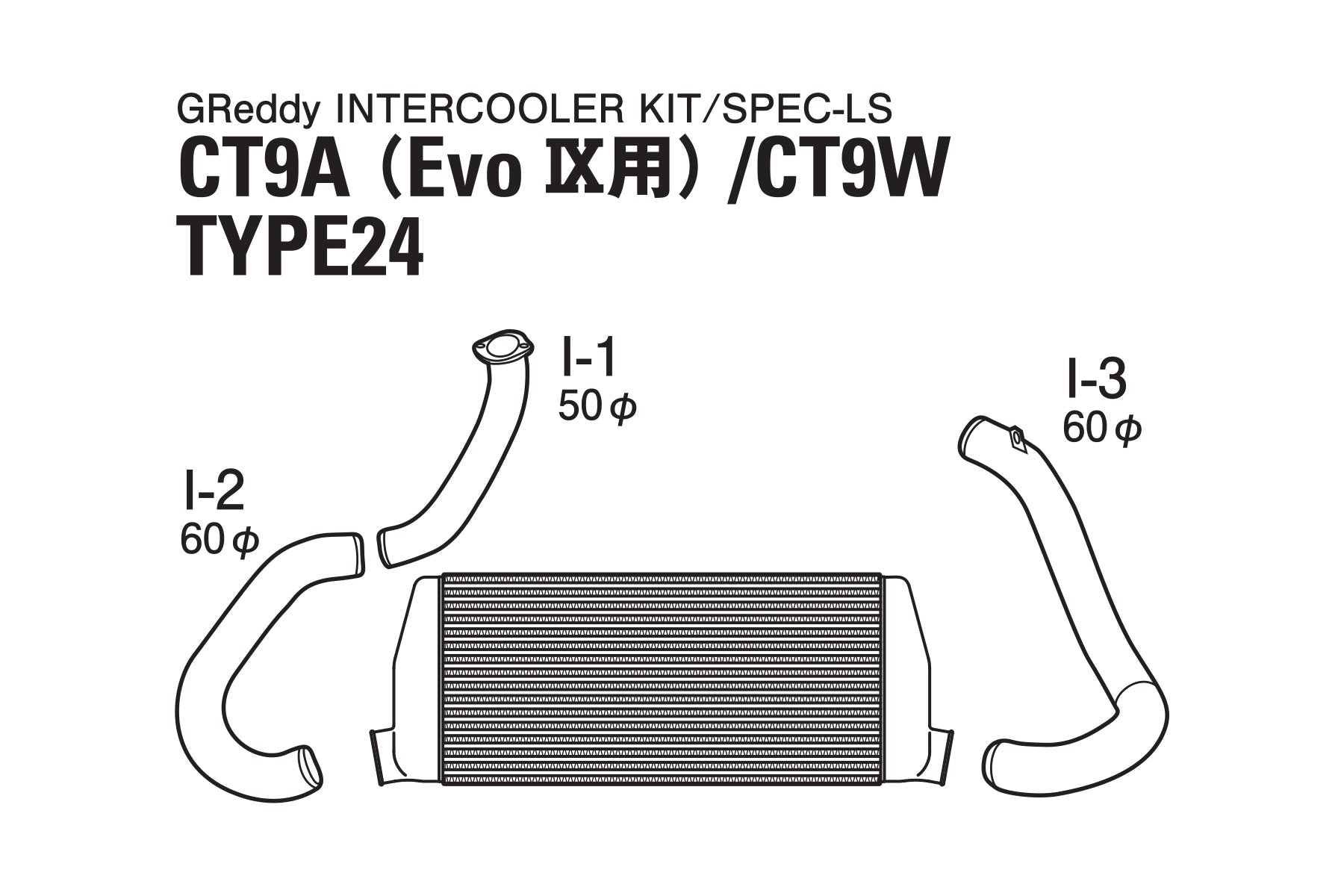 TRUST INTERCOOLER SPEC-LS T-24 CT9A EVO7/8 - (12030428)