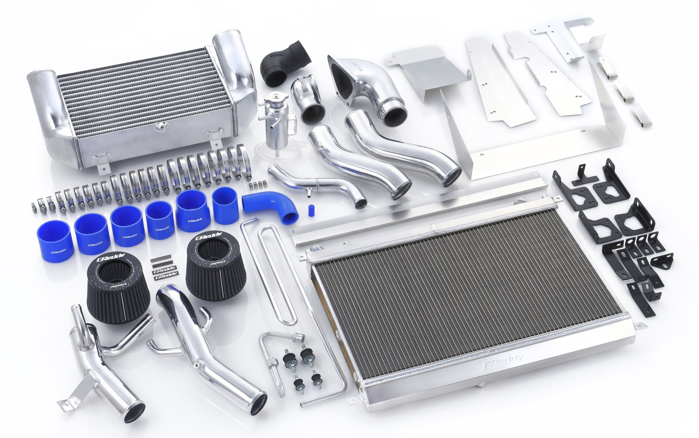 GREDDY V-MOUNT INTERCOOLER / RADIATOR KIT T-19 FD3S (M/C) Ver. 2 FULL KIT - (12040705 / 12040722)