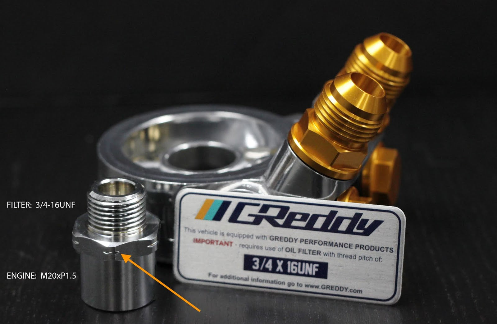 GReddy Oil Cooler Block Adapter Type E - Universal STD