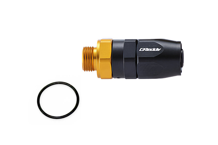 GReddy proprietary M18 x P1.5 O-ring direct -10 male Swivel Hose End(s) - Black / Gold anodized