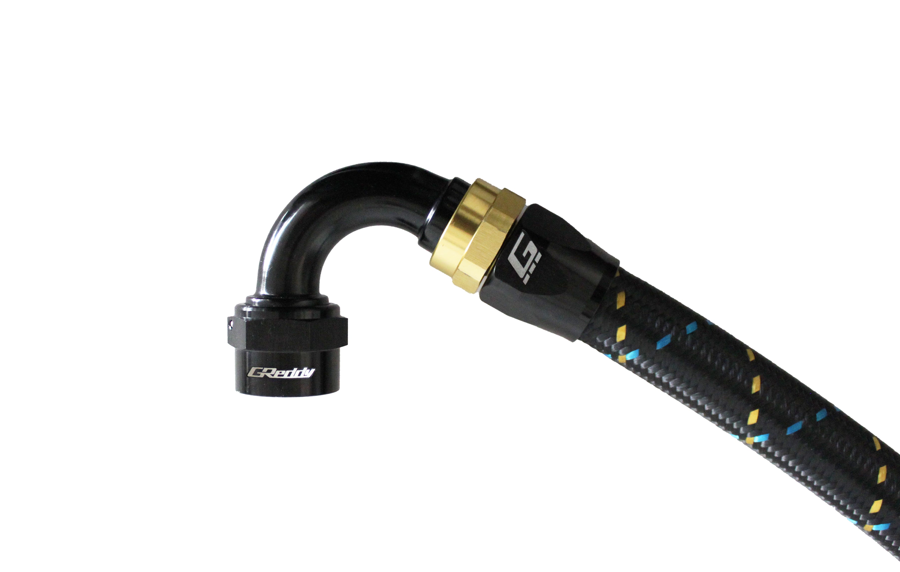GReddy -04 AN Swivel Hose End(s) - Black / Gold anodized