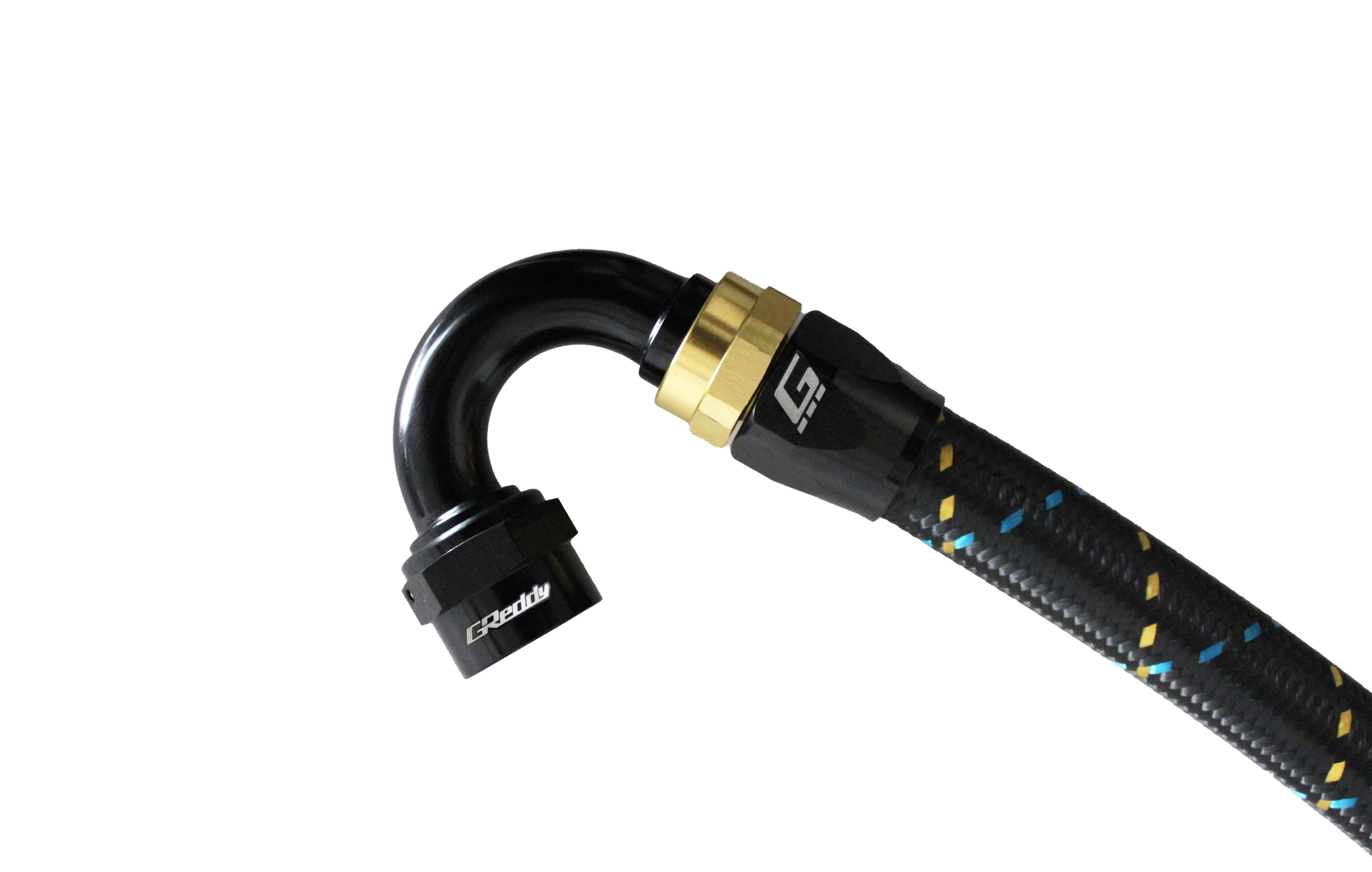 GReddy -04 AN Swivel Hose End(s) - Black / Gold anodized