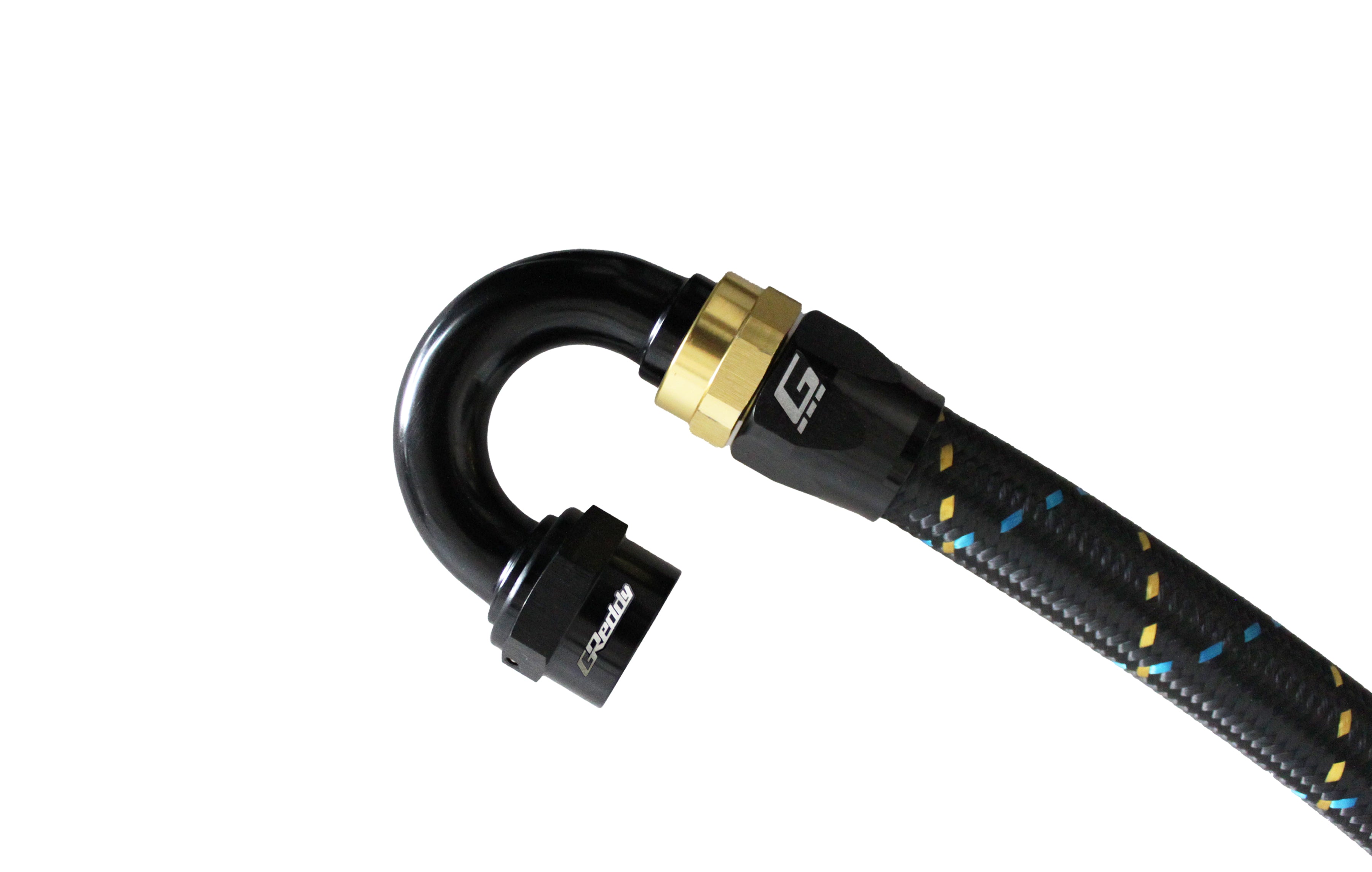 GReddy -04 AN Swivel Hose End(s) - Black / Gold anodized