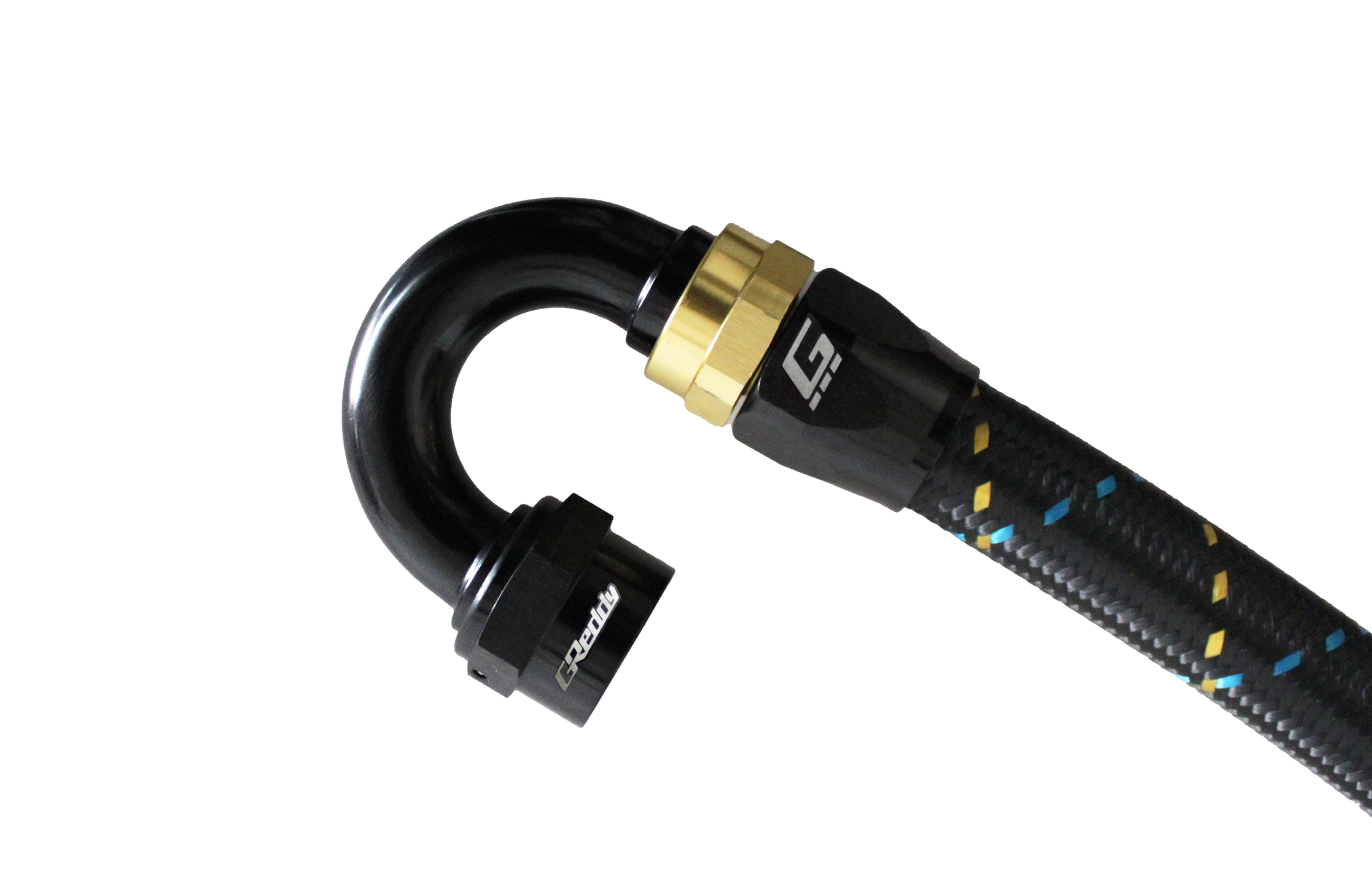 GReddy -08 AN Swivel Hose End(s) - Black / Gold anodized