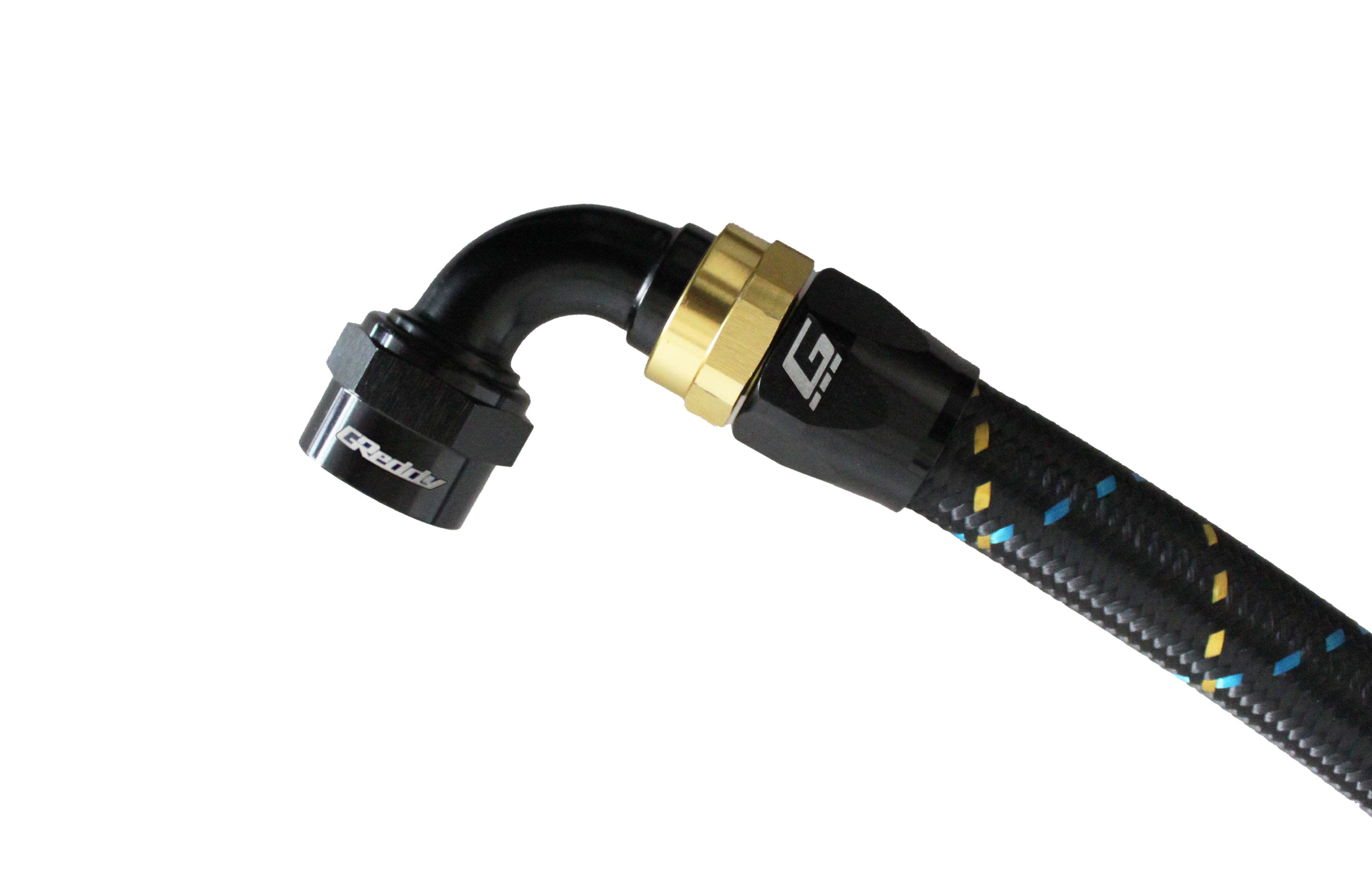 GReddy -08 AN Swivel Hose End(s) - Black / Gold anodized