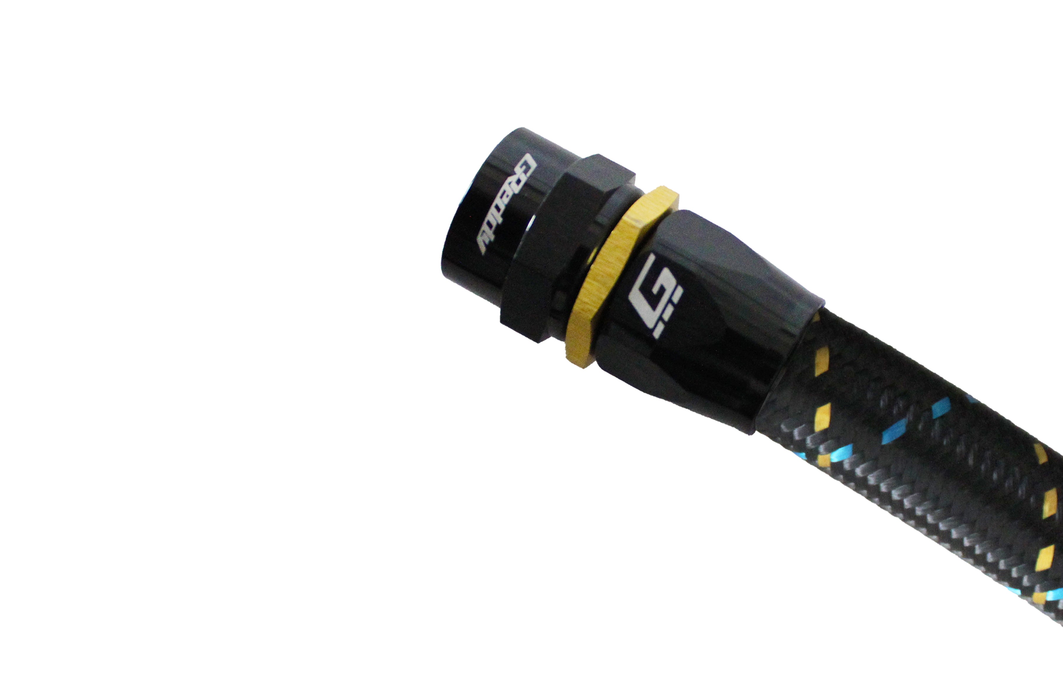 GReddy -10 AN Swivel Hose End(s) - Black / Gold anodized