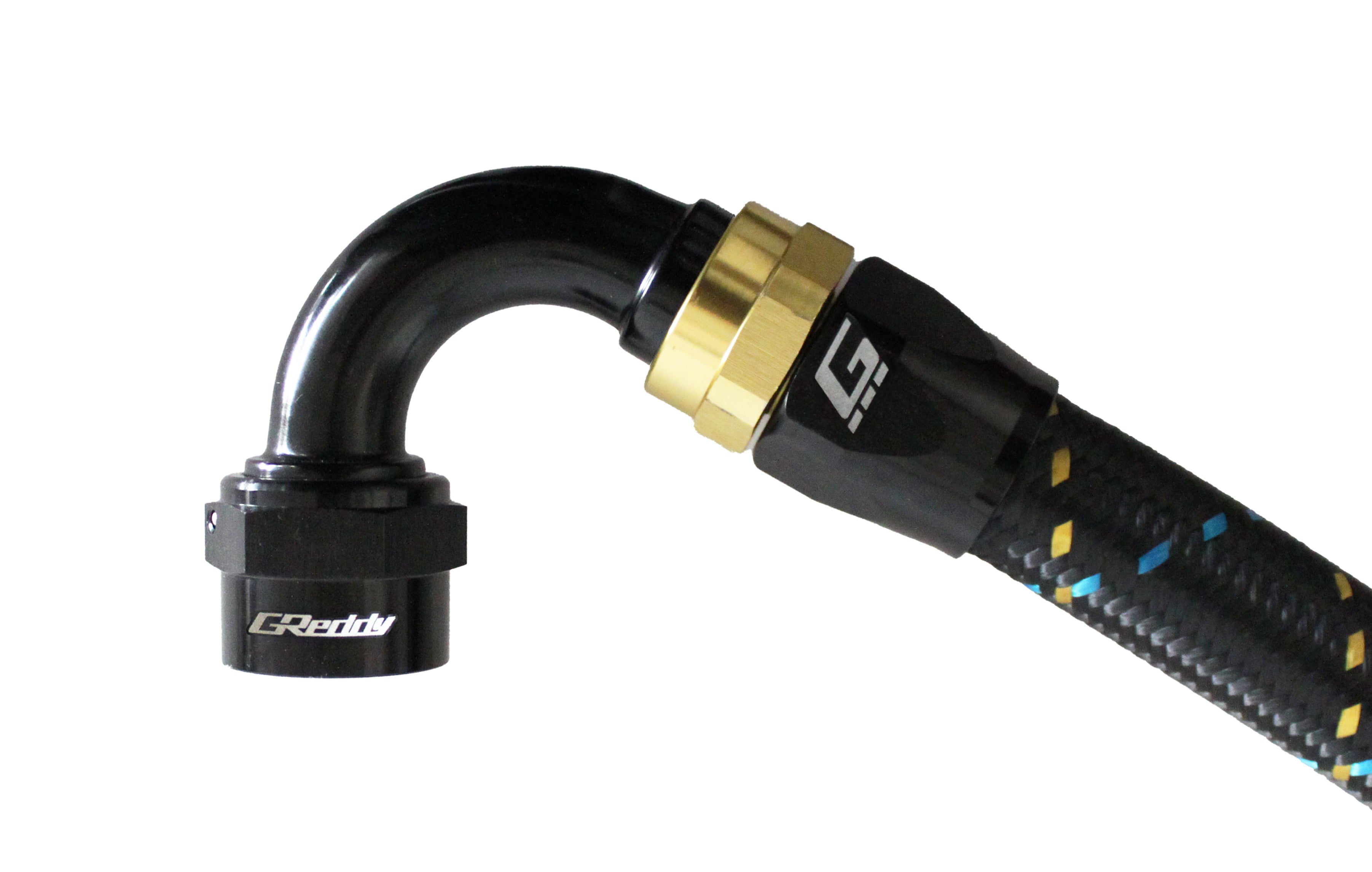 GReddy -10 AN Swivel Hose End(s) - Black / Gold anodized