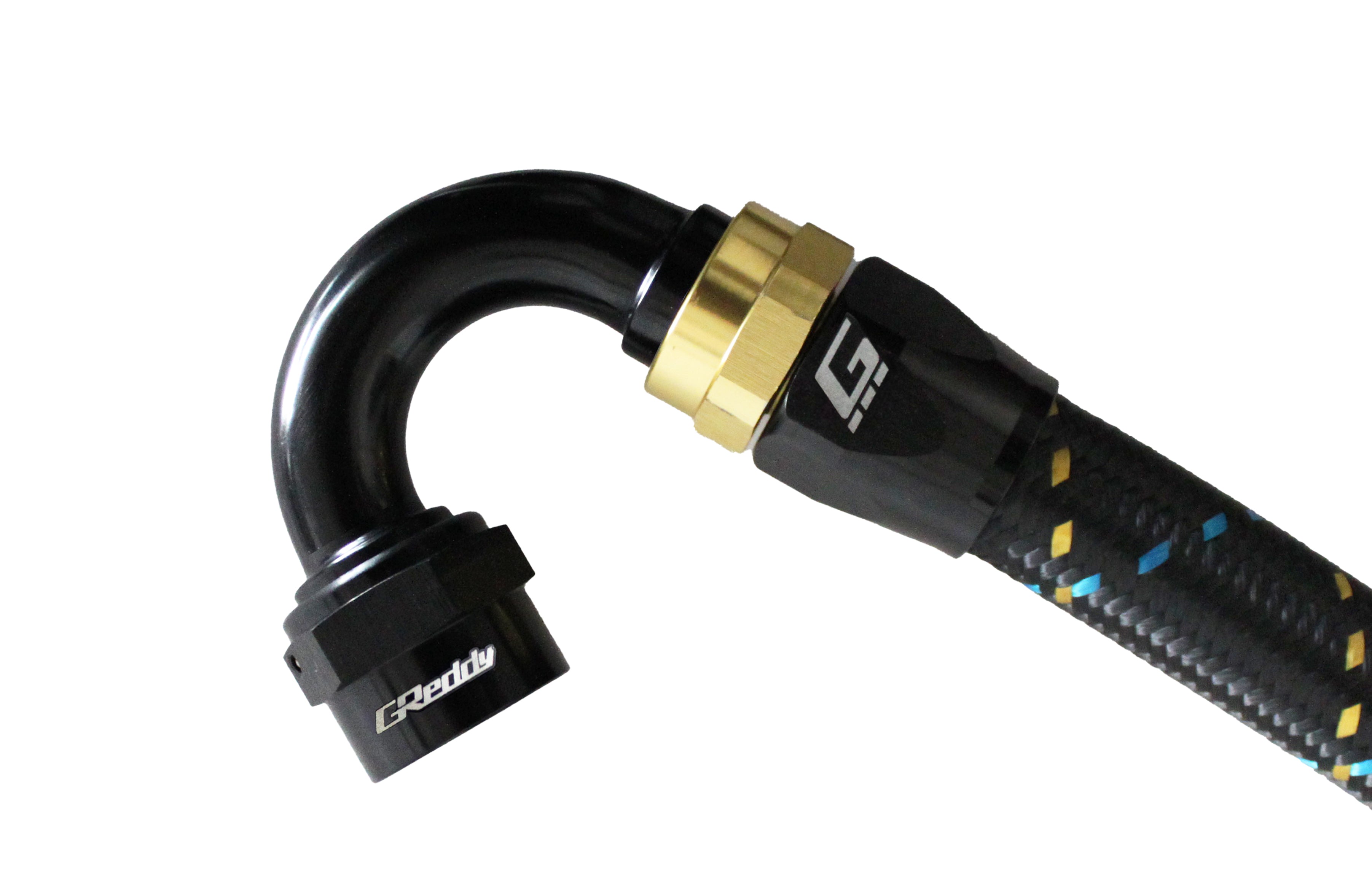 GReddy -10 AN Swivel Hose End(s) - Black / Gold anodized