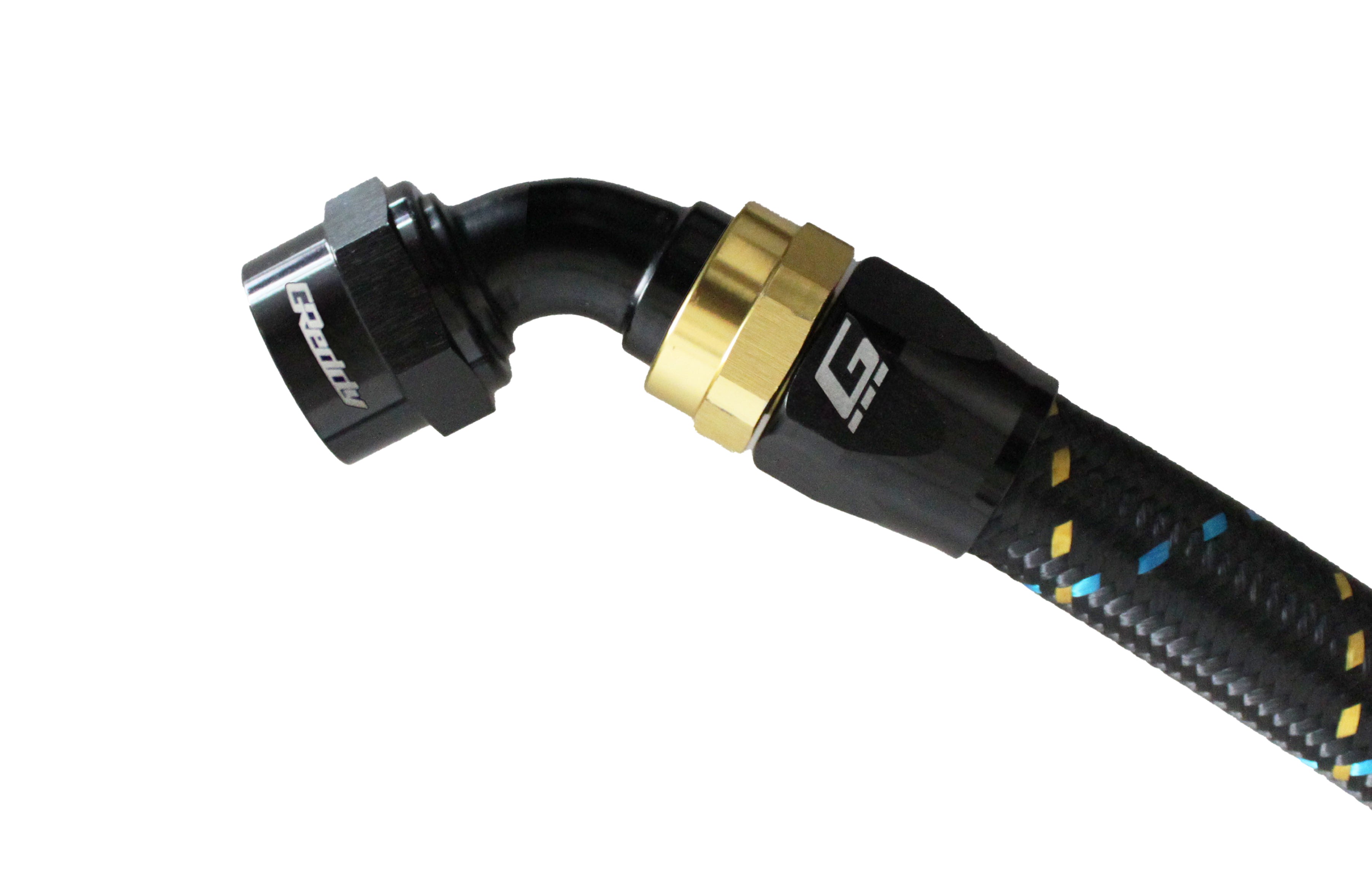 GReddy -10 AN Swivel Hose End(s) - Black / Gold anodized