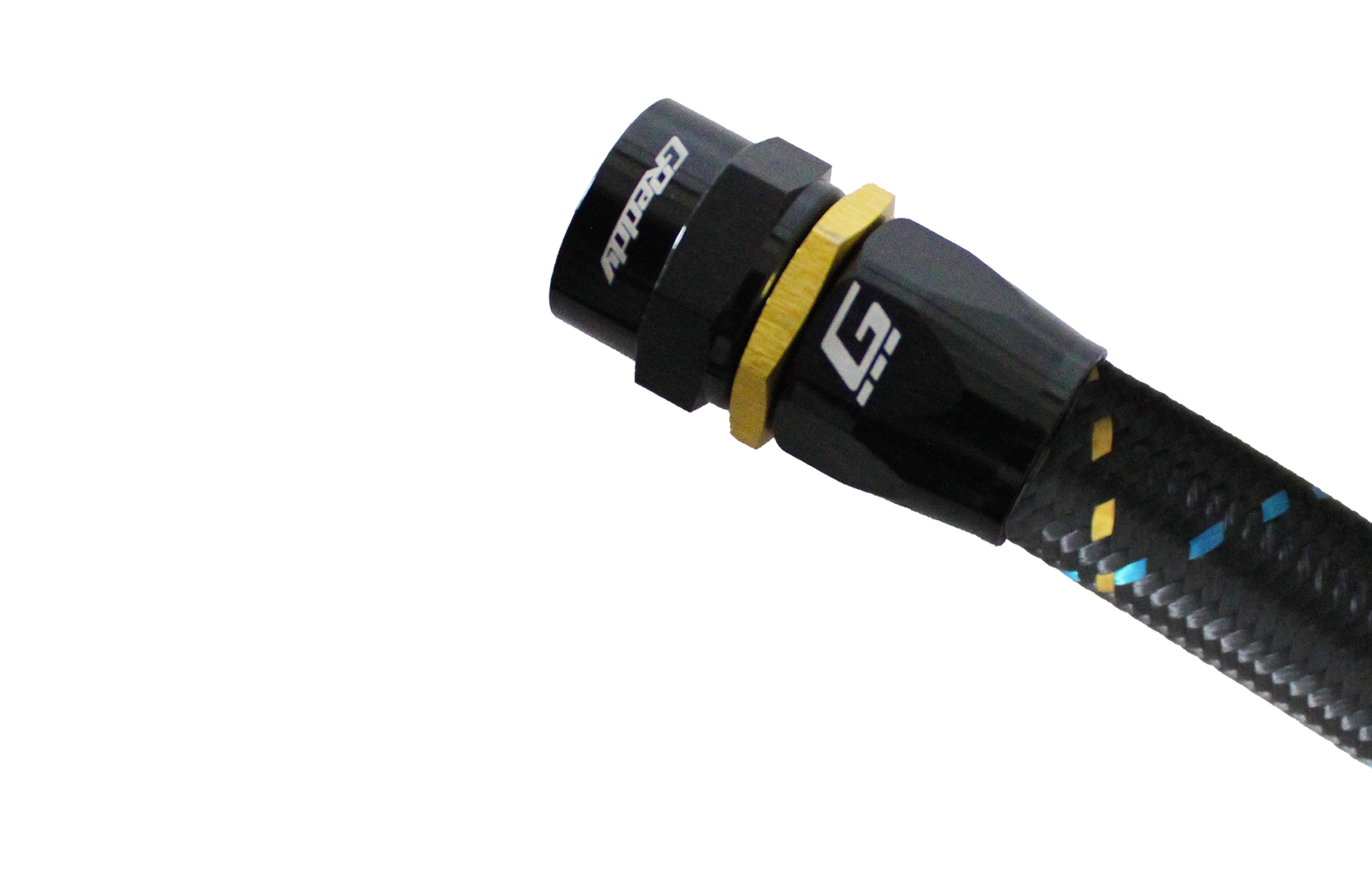 GREDDY STRAIGHT AN HOSE END(s)- BLACK/GOLD - (12800400 12800600 12800800 12801000 12801200 12801600)