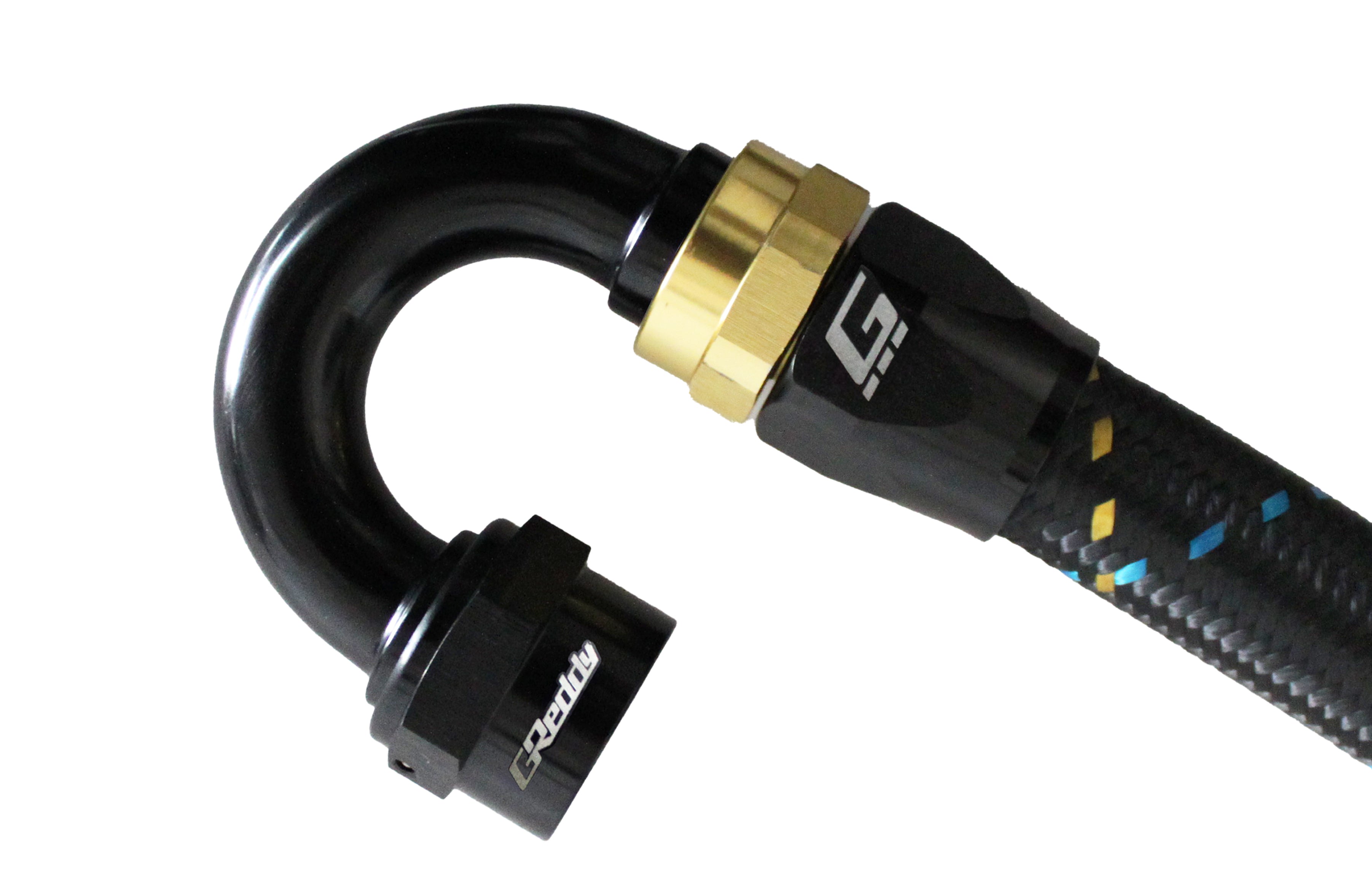 GReddy -16 AN Swivel Hose End(s) - Black / Gold anodized