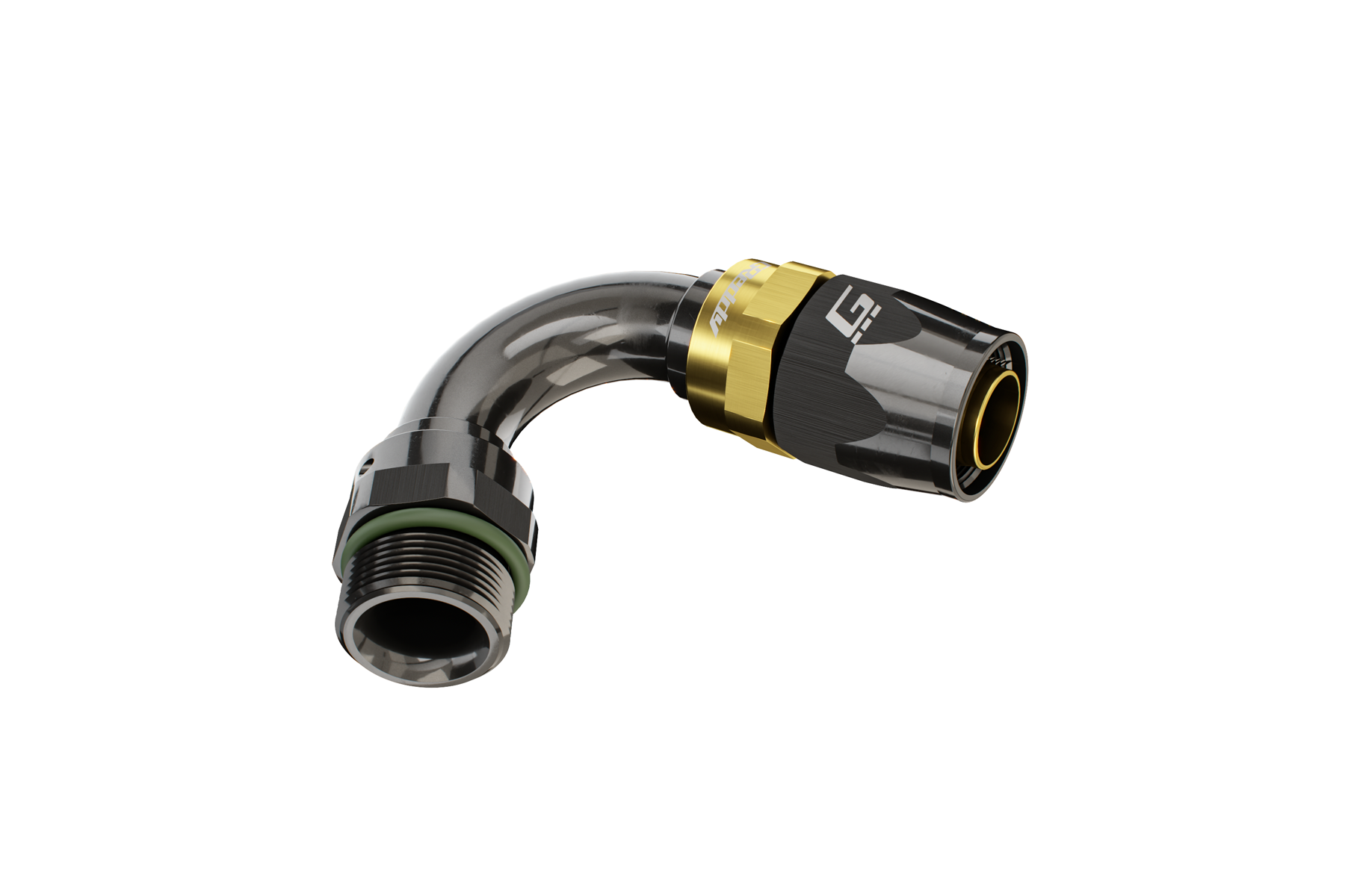 GReddy -06 ORB male Swivel Hose End(s) - Black / Gold anodized