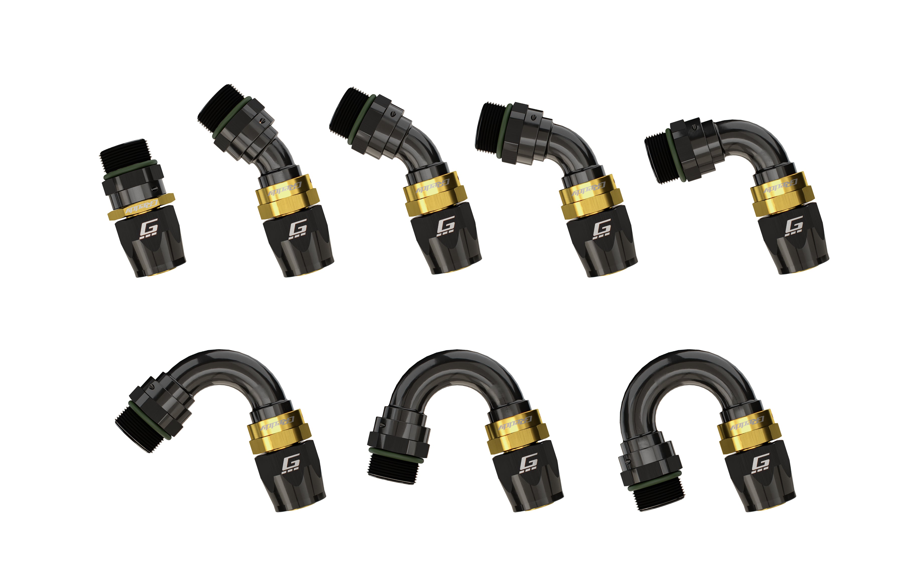 GReddy -06 ORB male Swivel Hose End(s) - Black / Gold anodized