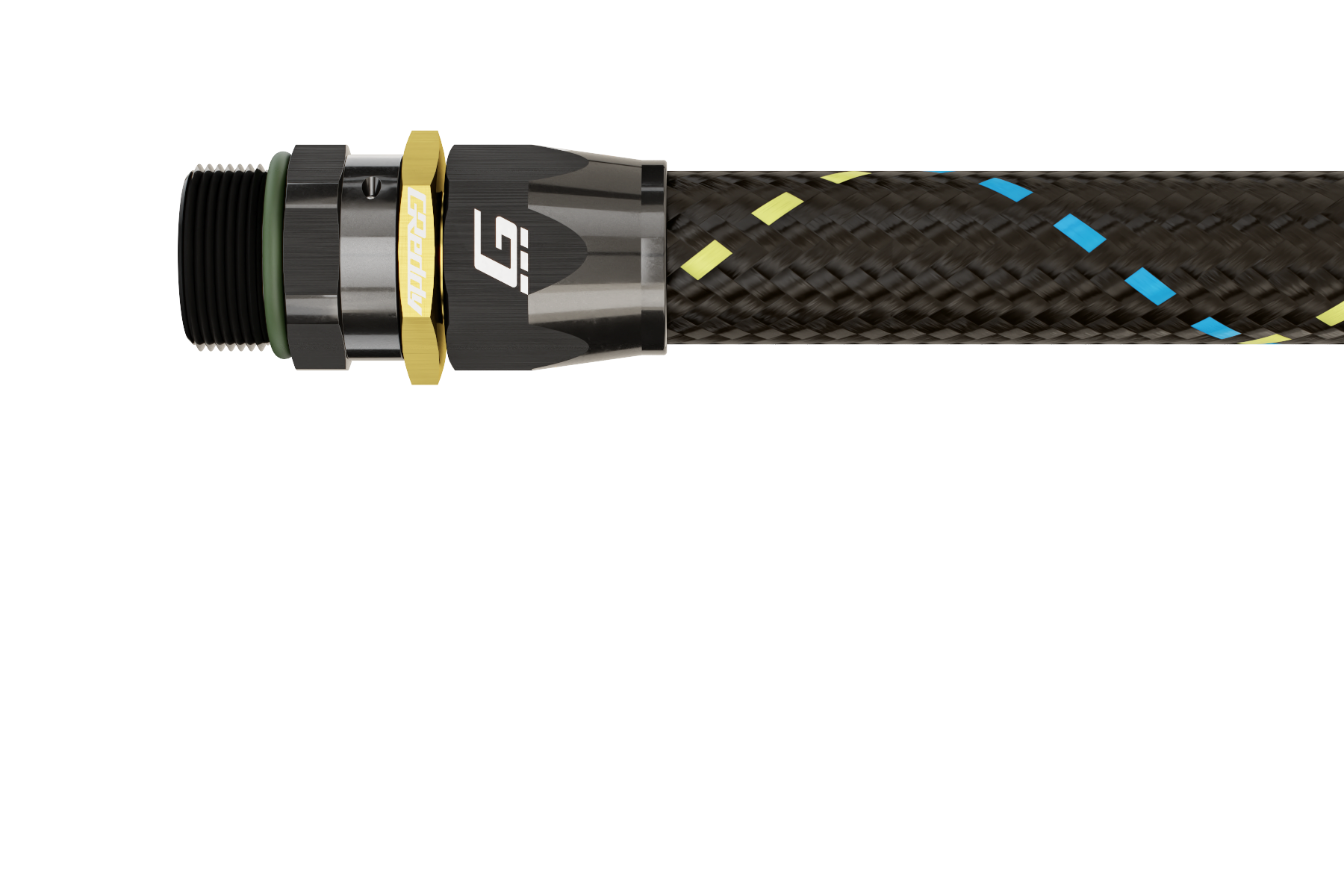 GReddy -06 ORB male Swivel Hose End(s) - Black / Gold anodized