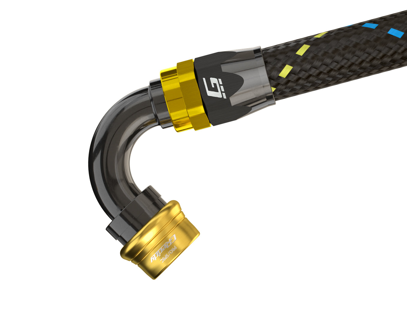GREDDY PRO/SPEC 120 DEG. QUICK-RELEASE HOSE END(s) - BLACK/GOLD - (12860412 12860612 12860812 12861012 12861212)