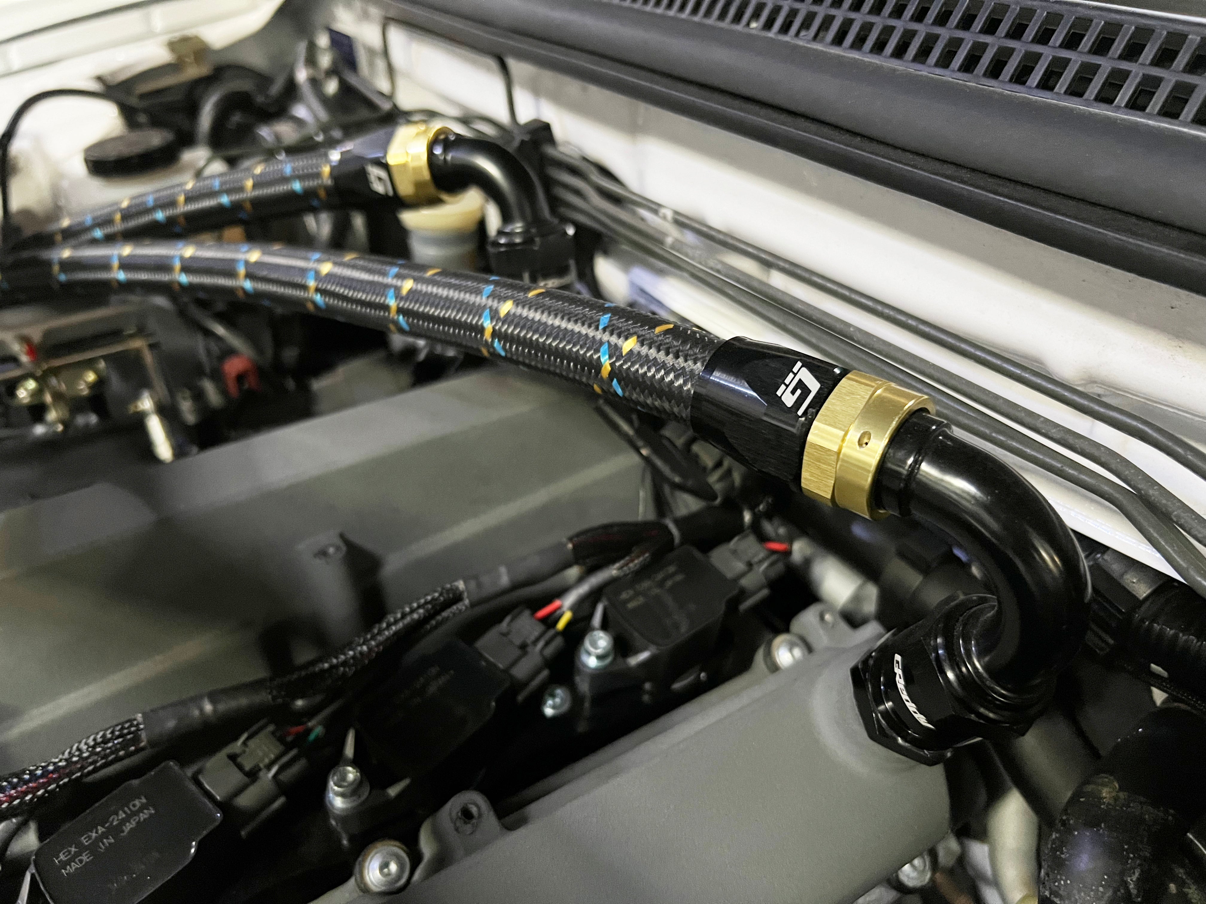 GReddy -12 AN Swivel Hose End(s) - Black / Gold anodized