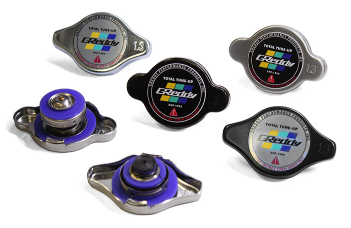 GReddy High Pressure Radiator Cap(s) - 1.3kg/cm2 - polished/black