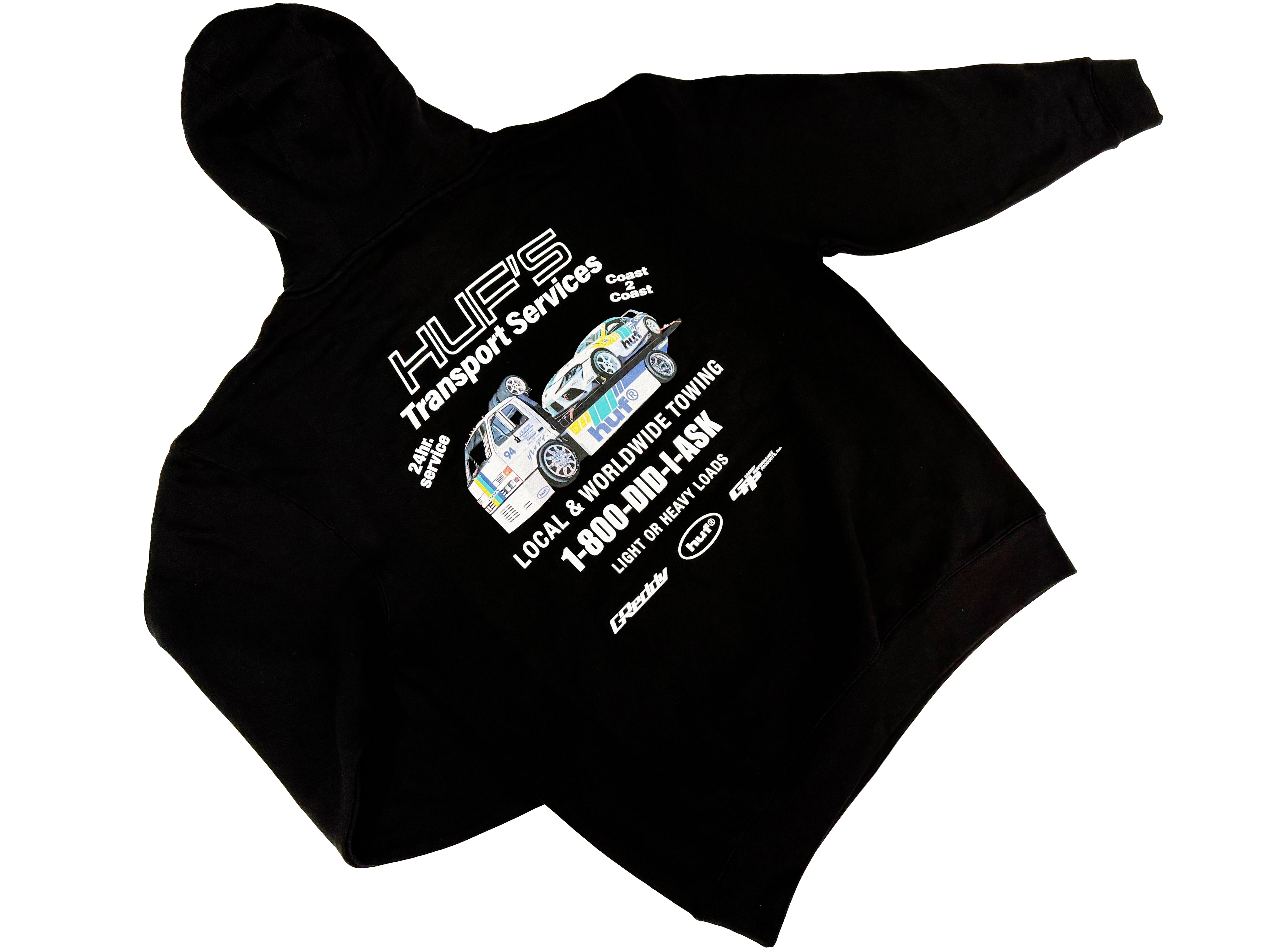 HUF x GReddy Tow Pullover Hood - Black