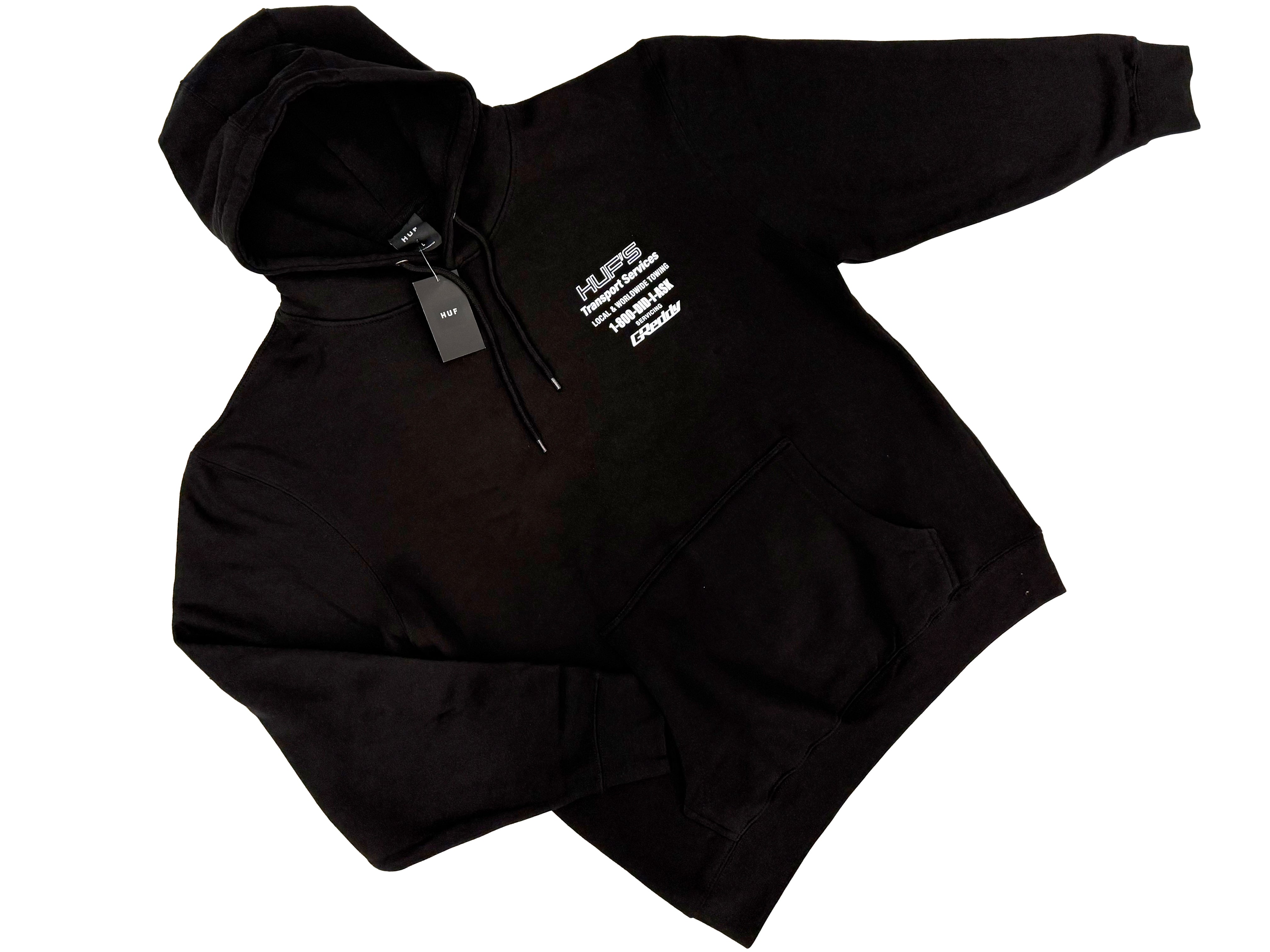 HUF x GReddy Tow Pullover Hood - Black