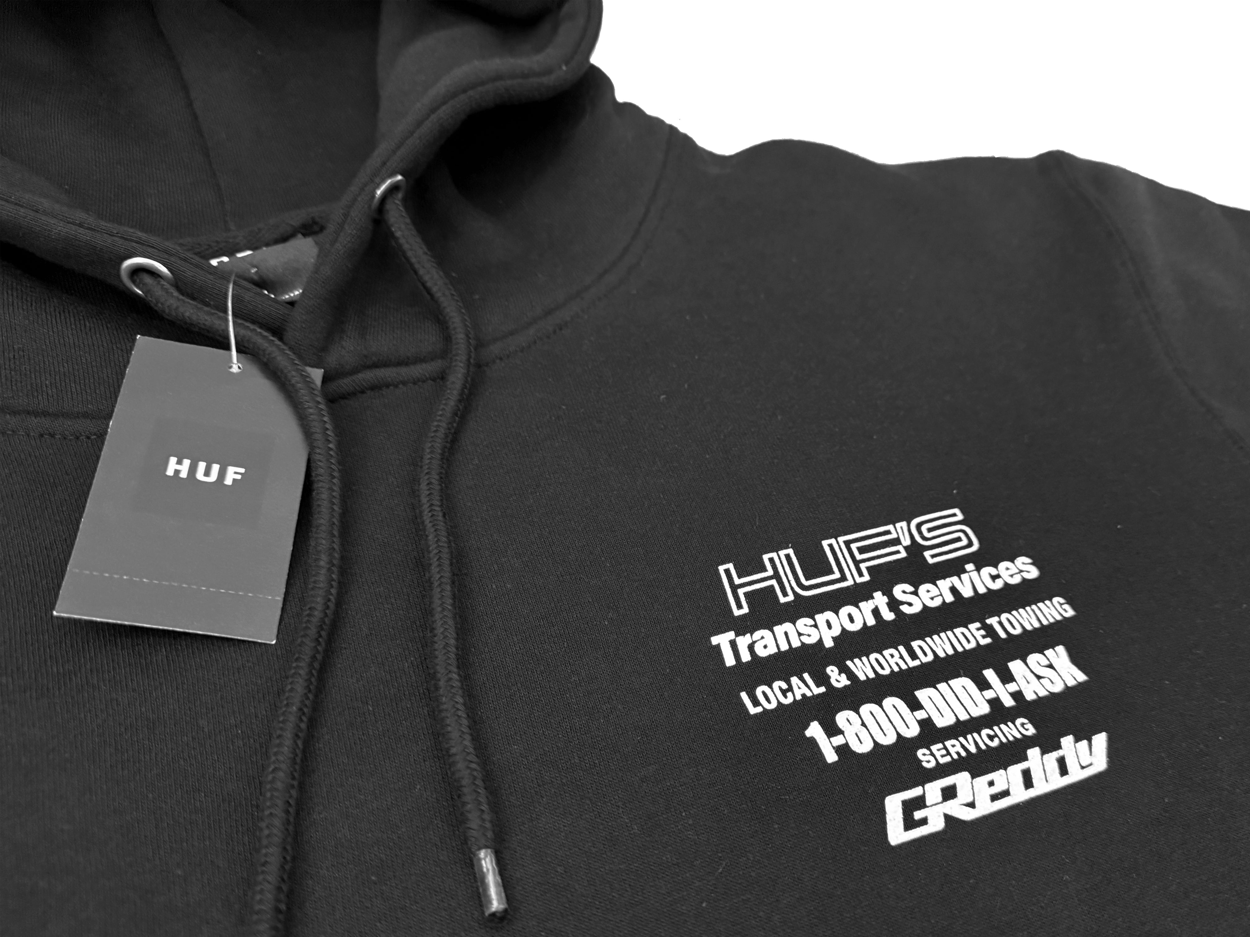 HUF x GReddy Tow Pullover Hood - Black