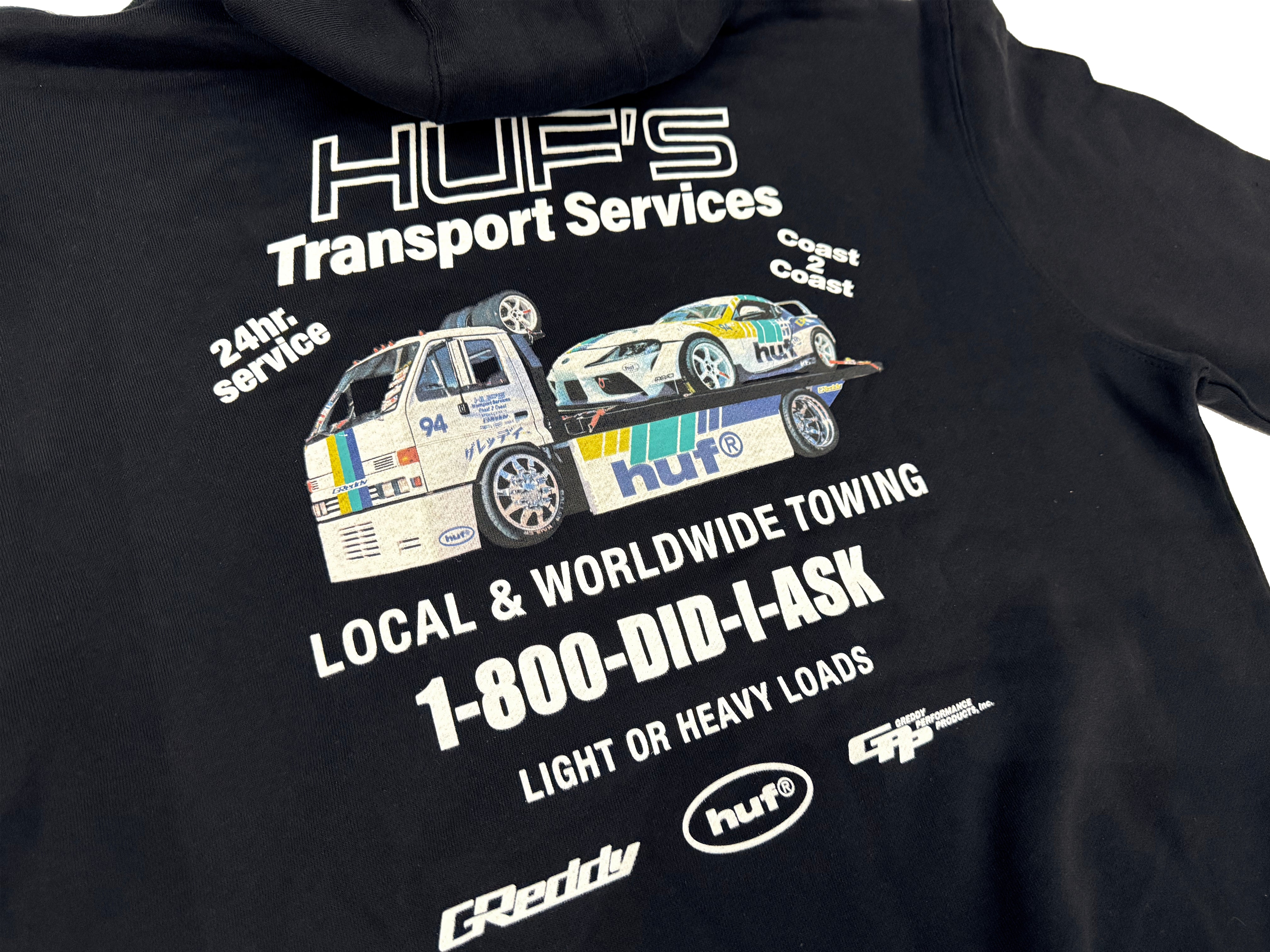 HUF x GReddy Tow Pullover Hood - Black