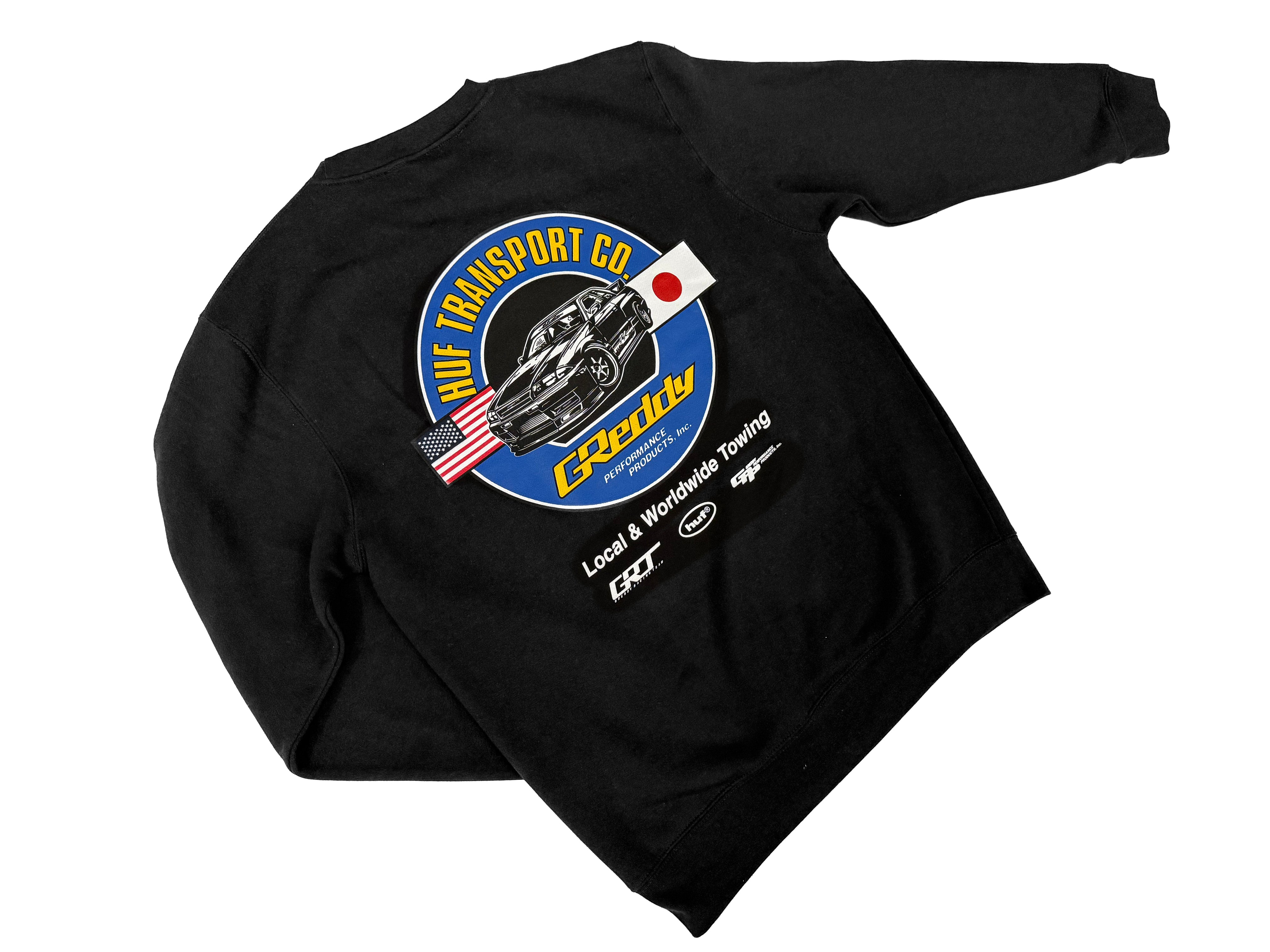 HUF x GReddy Transport Crewneck - Black