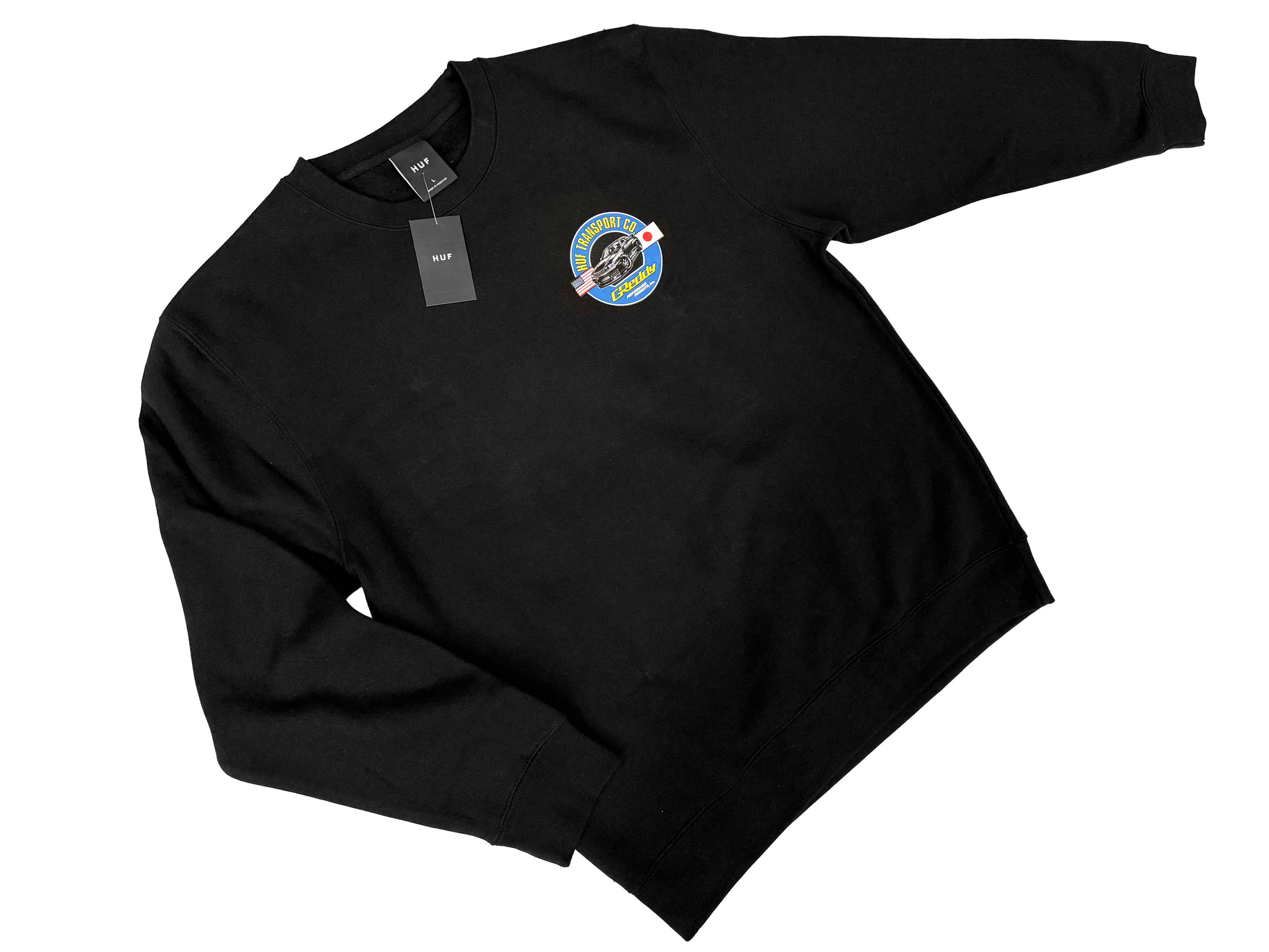 HUF x GReddy Transport Crewneck - Black