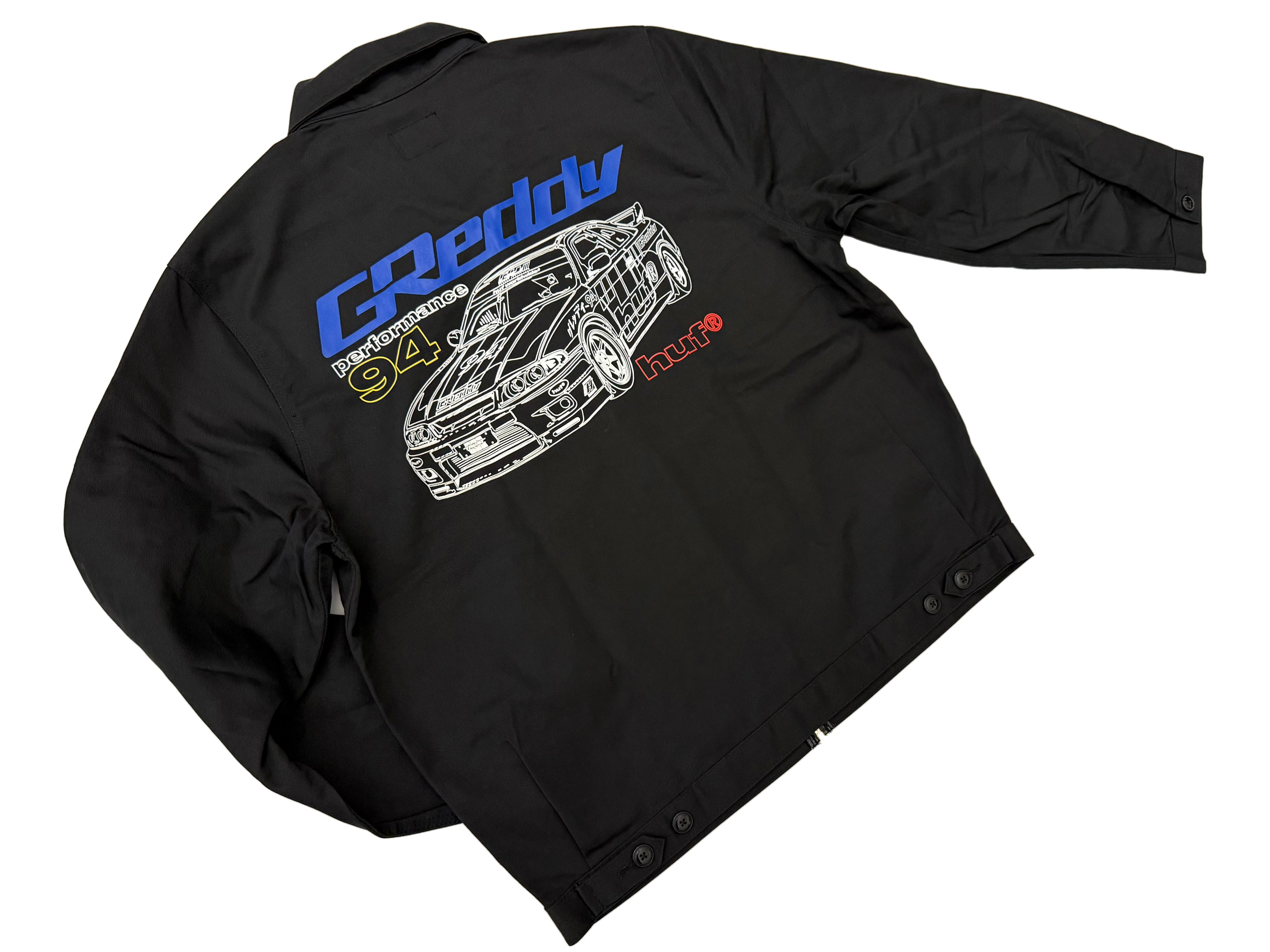 HUF x GReddy Diagram Work Jacket - Black