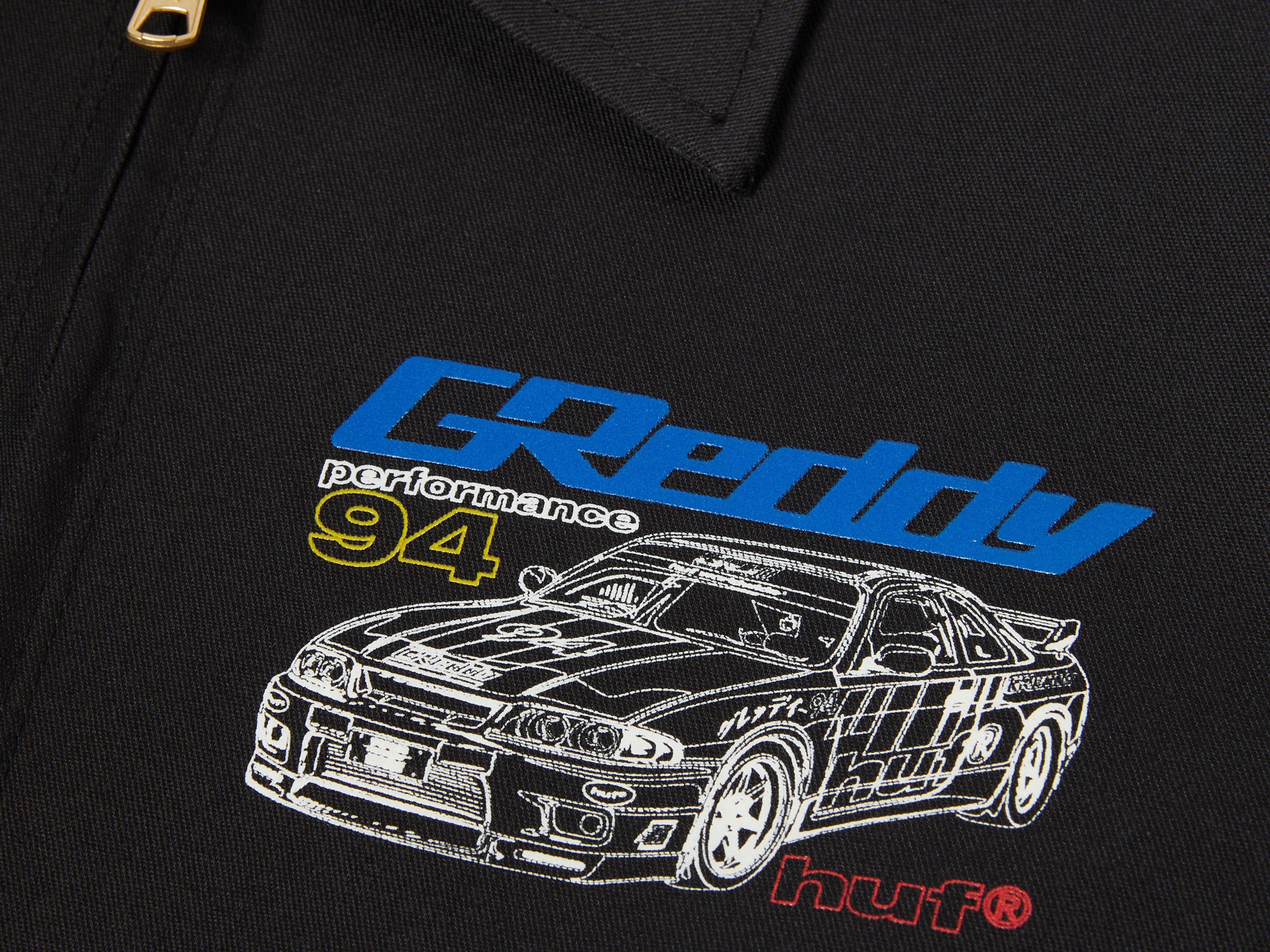 HUF x GReddy Diagram Work Jacket - Black
