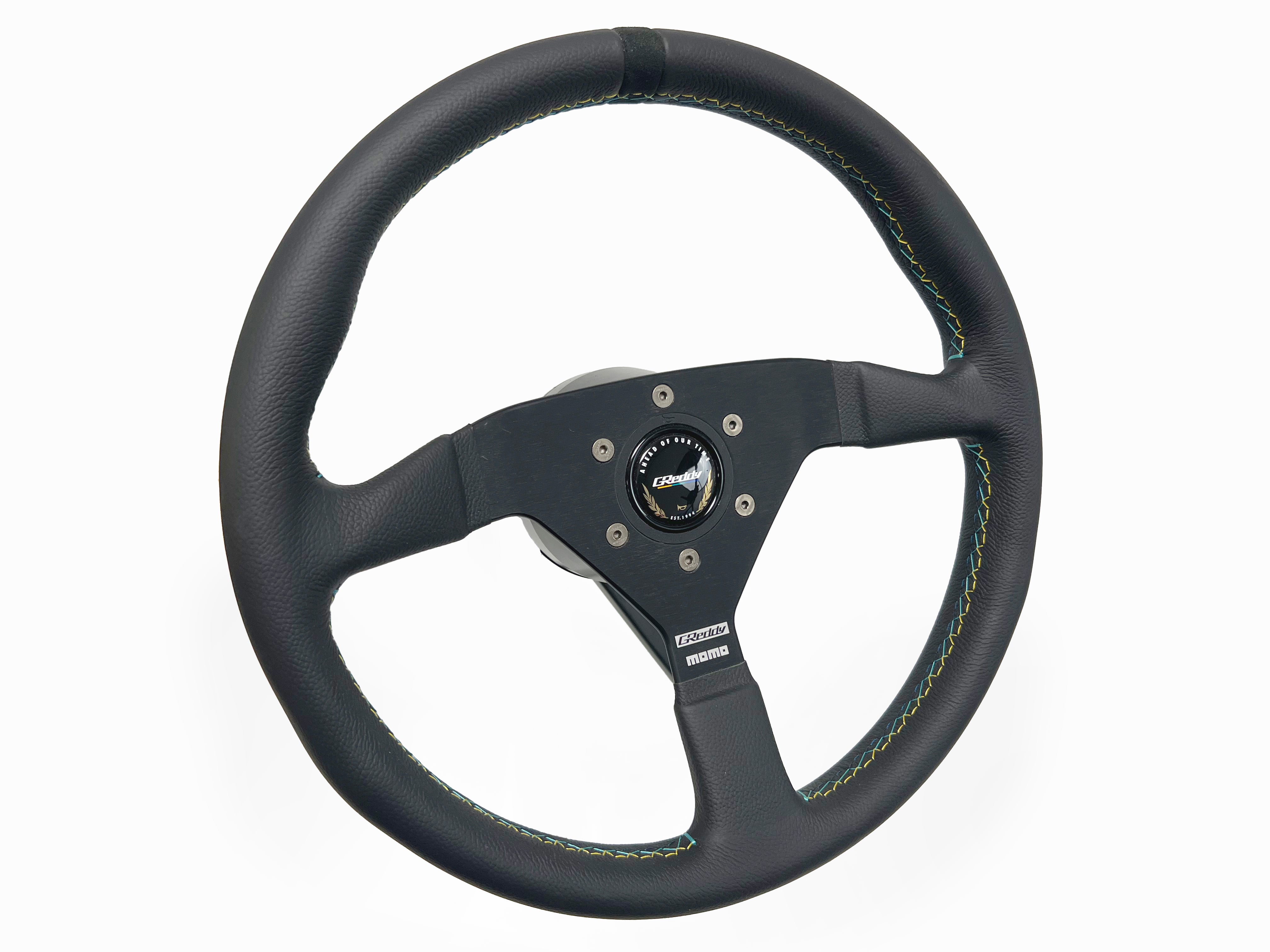 GReddy Steering Wheel Bolt Kit(s) - Burnt Blue/Raw Gold Titanium