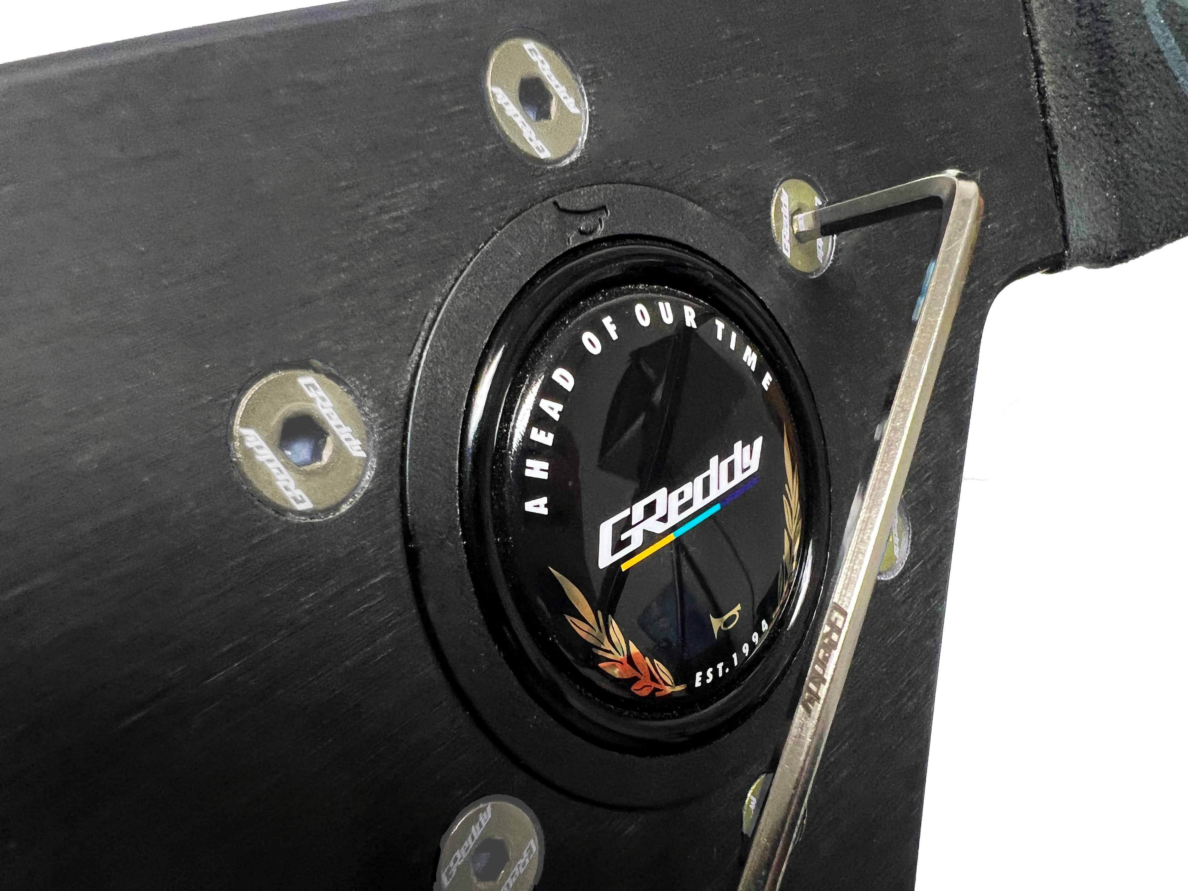 GReddy Steering Wheel Bolt Kit(s) - Burnt Blue/Raw Gold Titanium