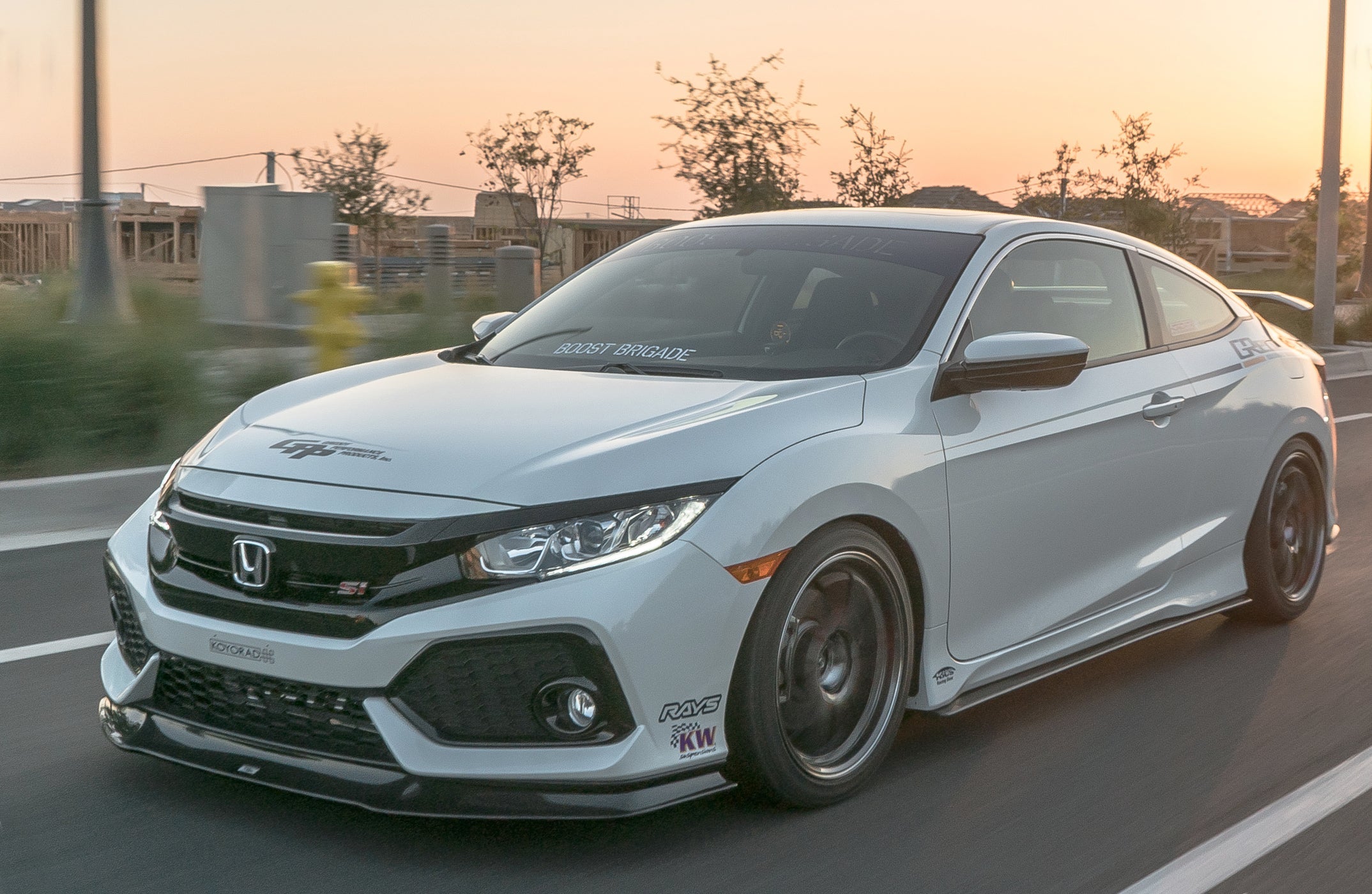 FRONT LIP SPOILER CIVIC SI COUPE/ SEDAN (FC) 17-19 CARBON - (17550101)