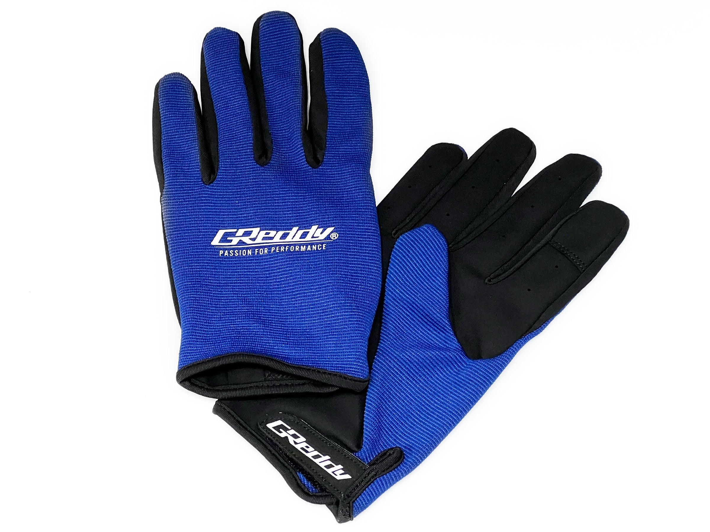 JDM GReddy "Passion for Performance" Mechanic's Gloves - Blue and Black