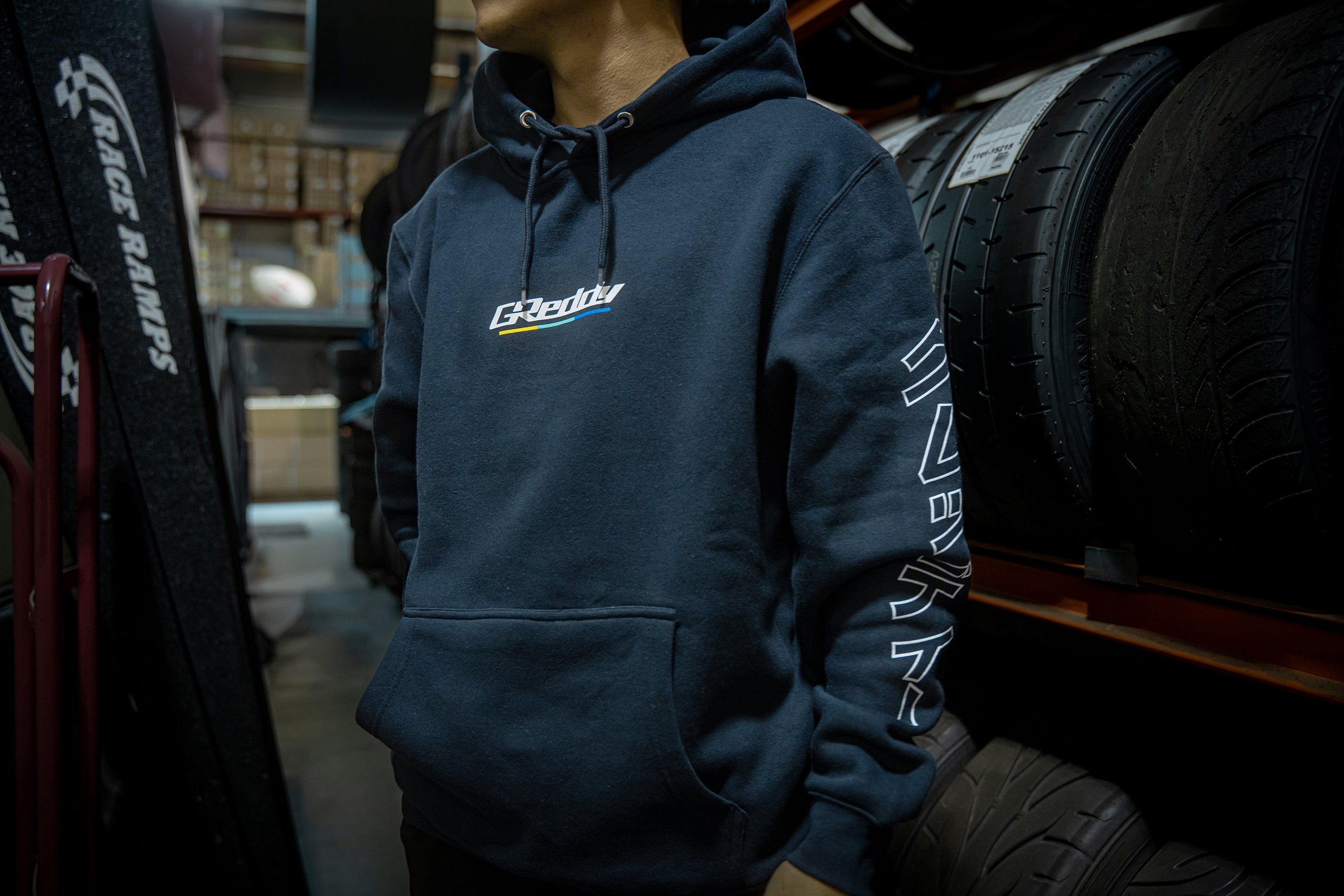 GReddy Understripe Pullover Hoodie - Navy
