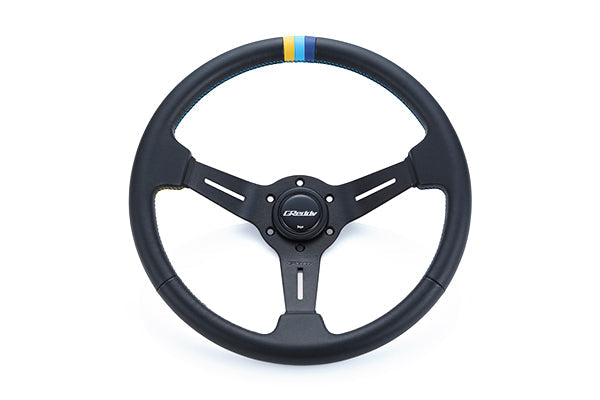 GREDDY SPORT STEERING WHEEL - 3STRIPE DEEP DISH - (16600002)