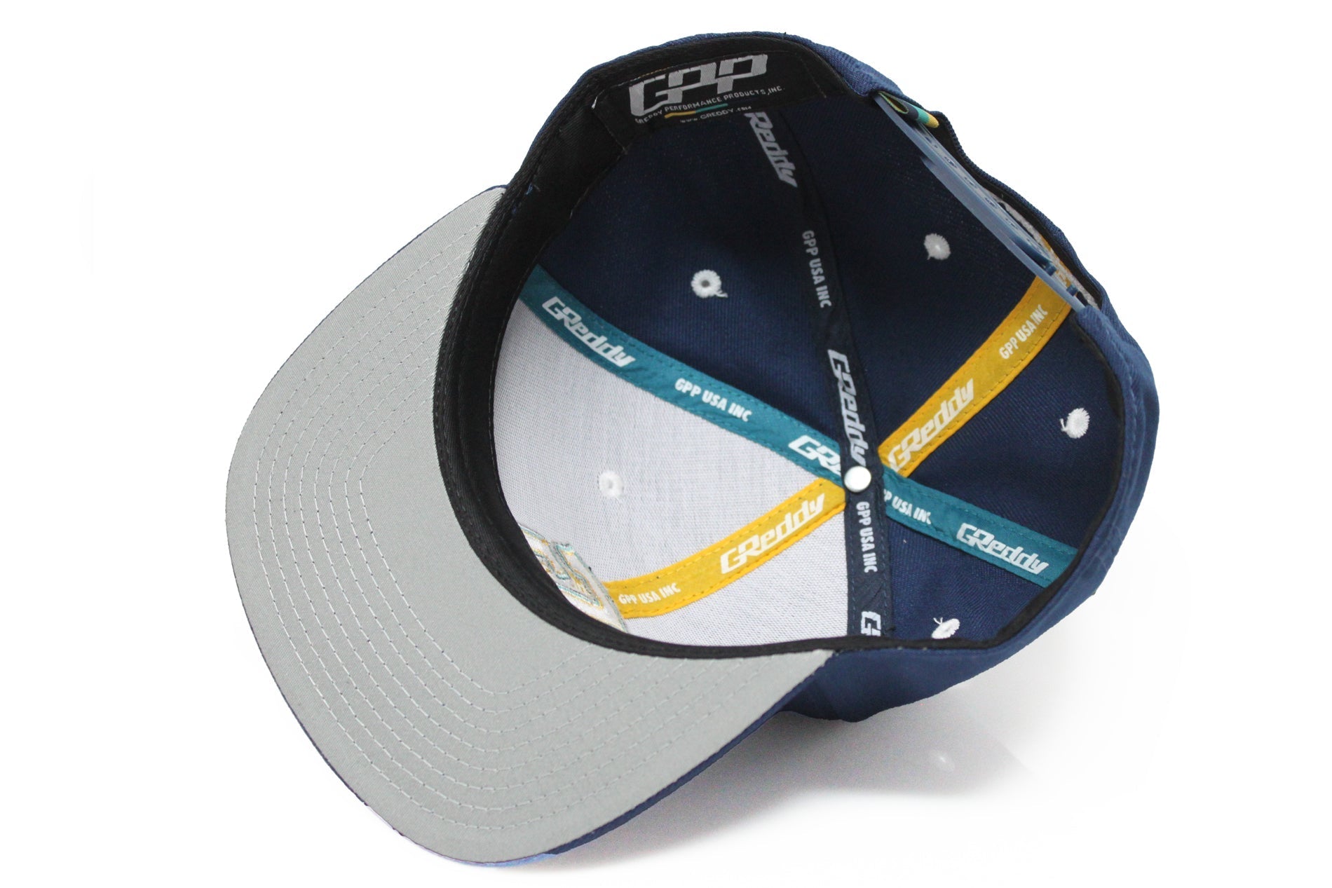 GReddy 3-Color "G" Snap-Back Cap - Navy Blue