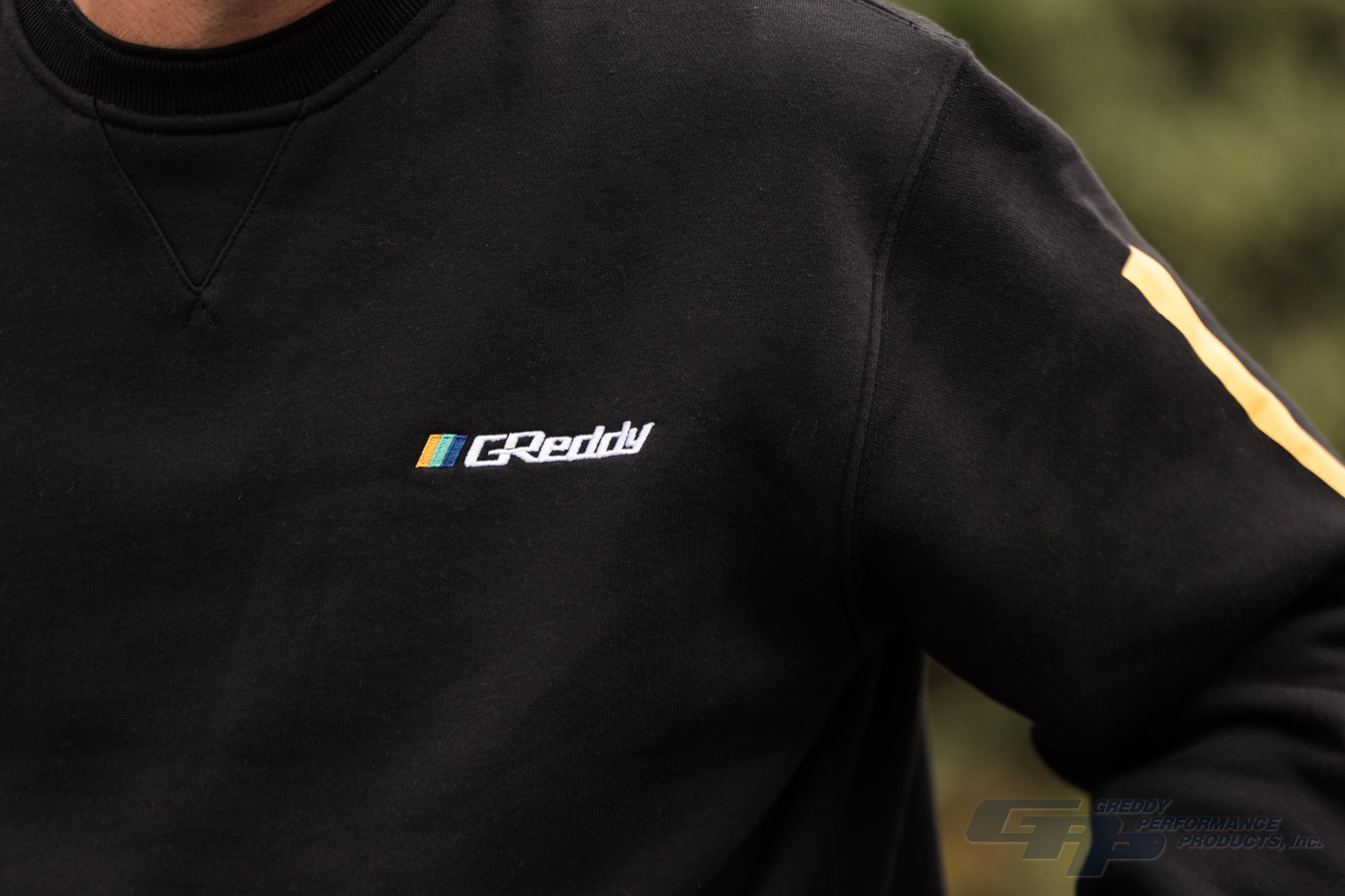 GReddy Embroidered Fleece, with Pockets and Sleeve stripes - Black