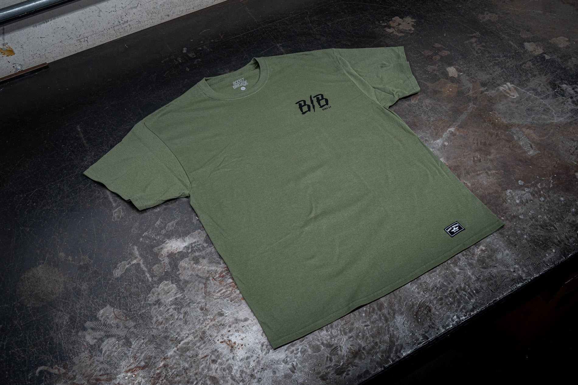 Boost Brigade Turbo Skull Tee - Olive