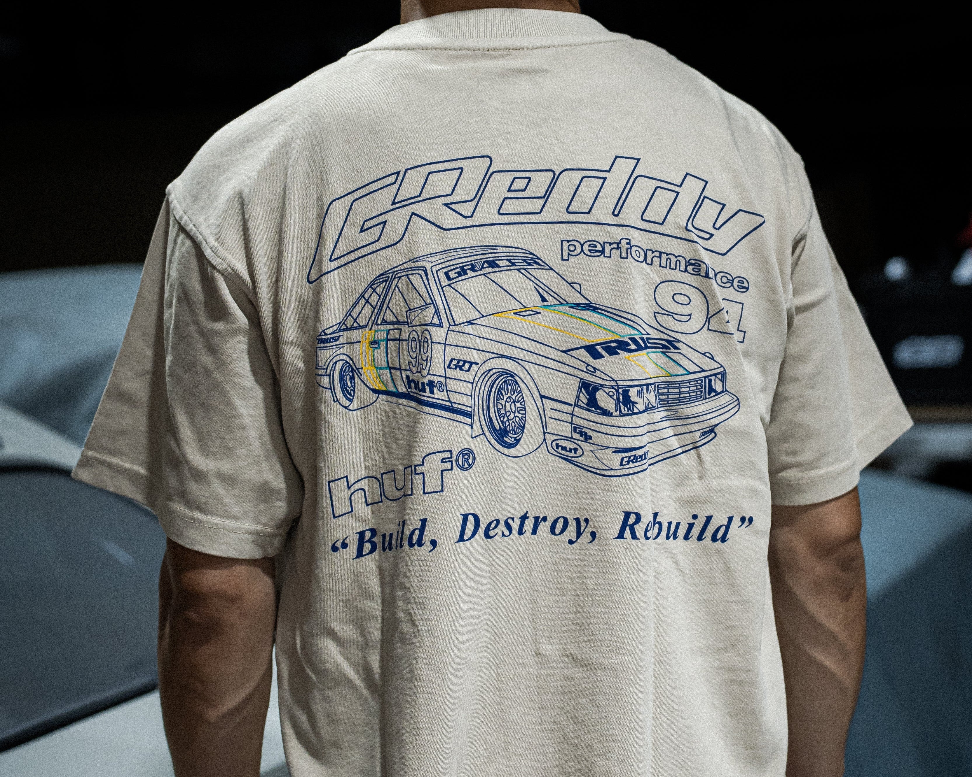 GReddy x HUF Retro Mod Boxy Tee - Pigment French Oak