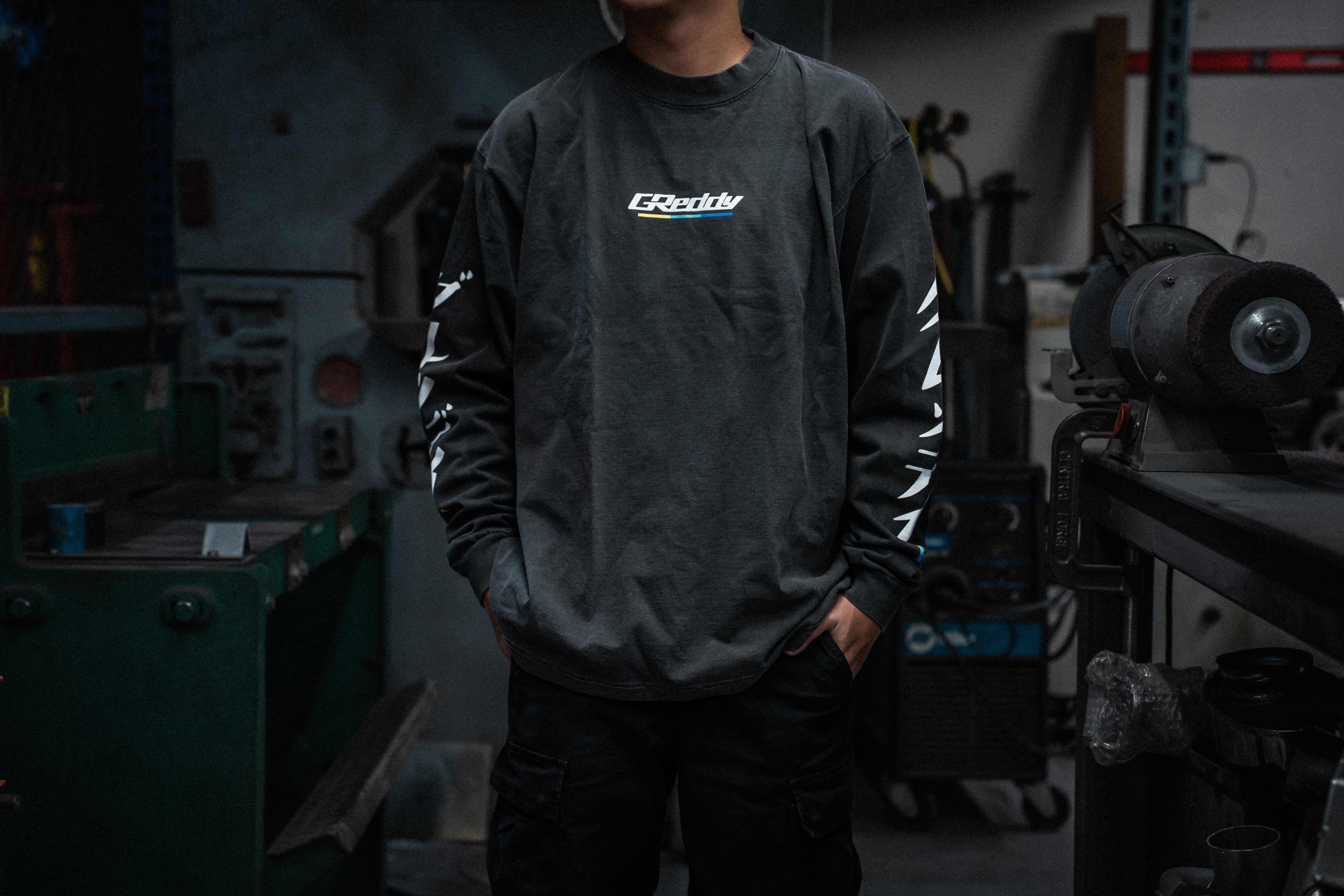 GReddy Understripe Boxy Long Sleeve Tee - Shadow