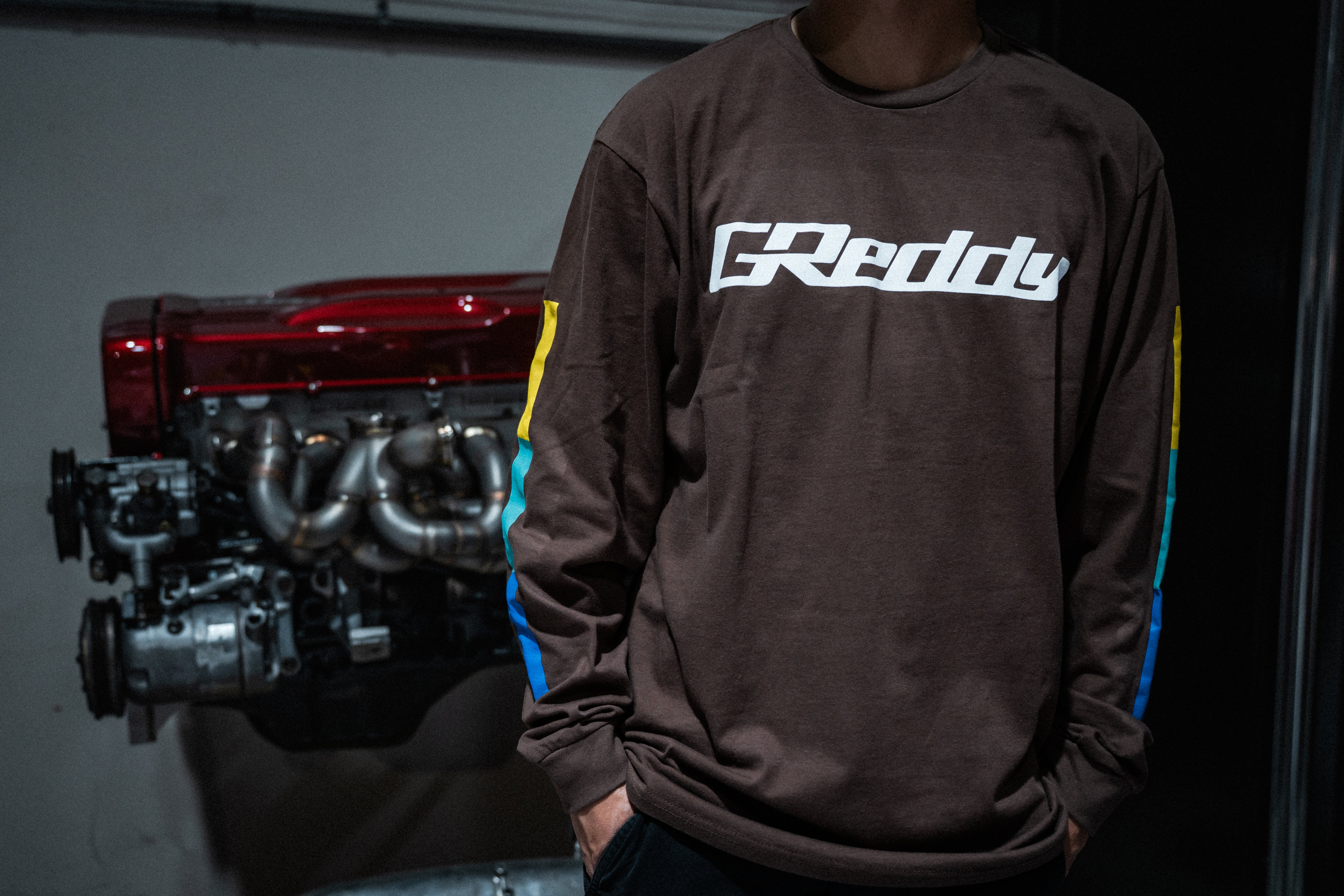 GReddy OG Long Sleeve Tee - Chestnut
