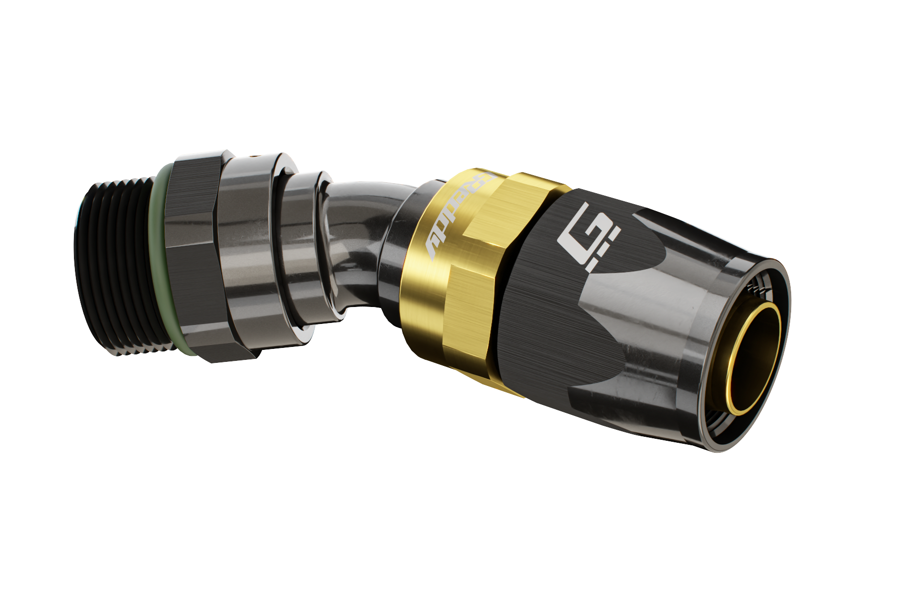 GREDDY ORB MALE 30 DEG. AN HOSE END(s) - BLACK/GOLD - (12810630 12810830 12811030 12811230)